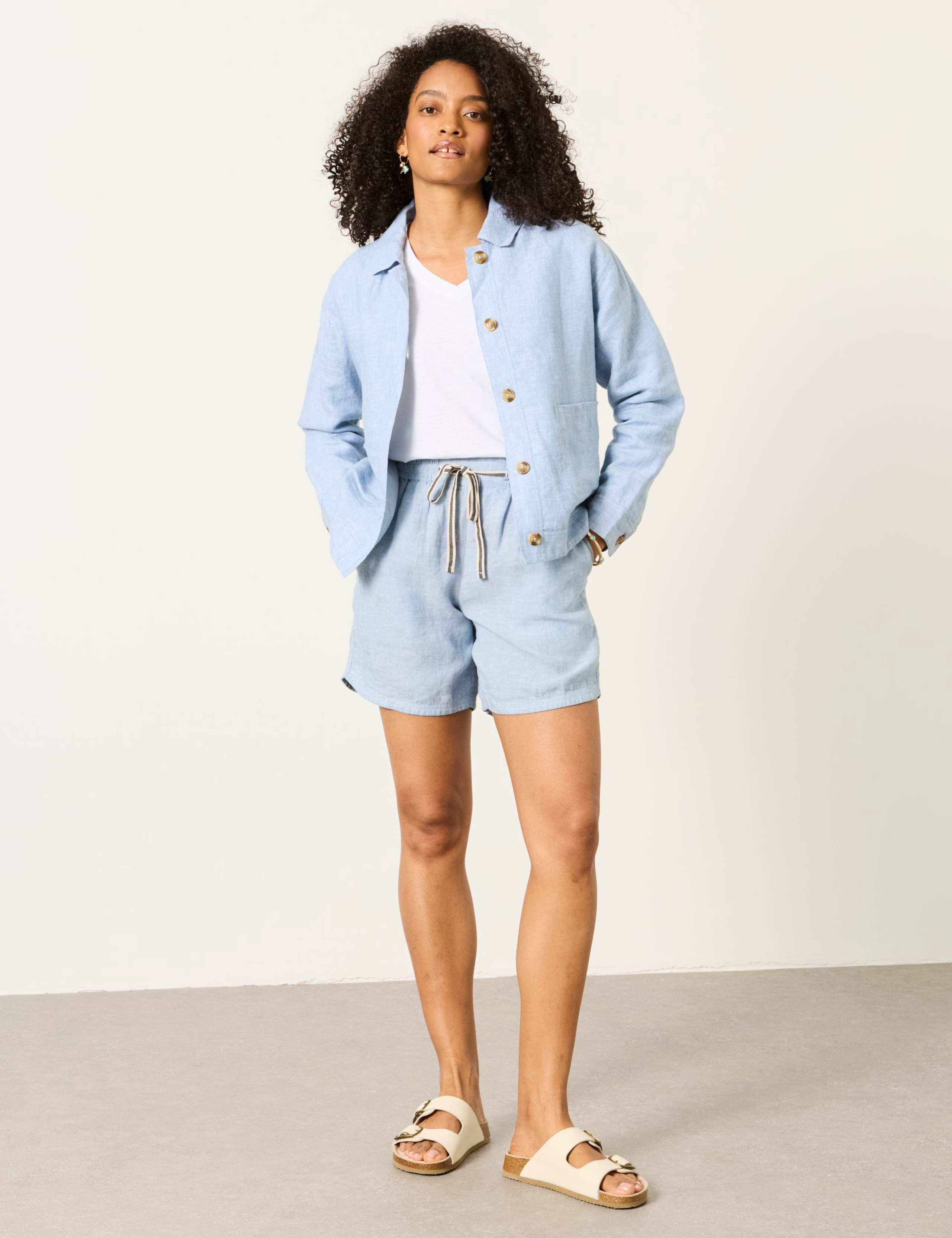 Pure Linen High Waisted Shorts 4 of 7