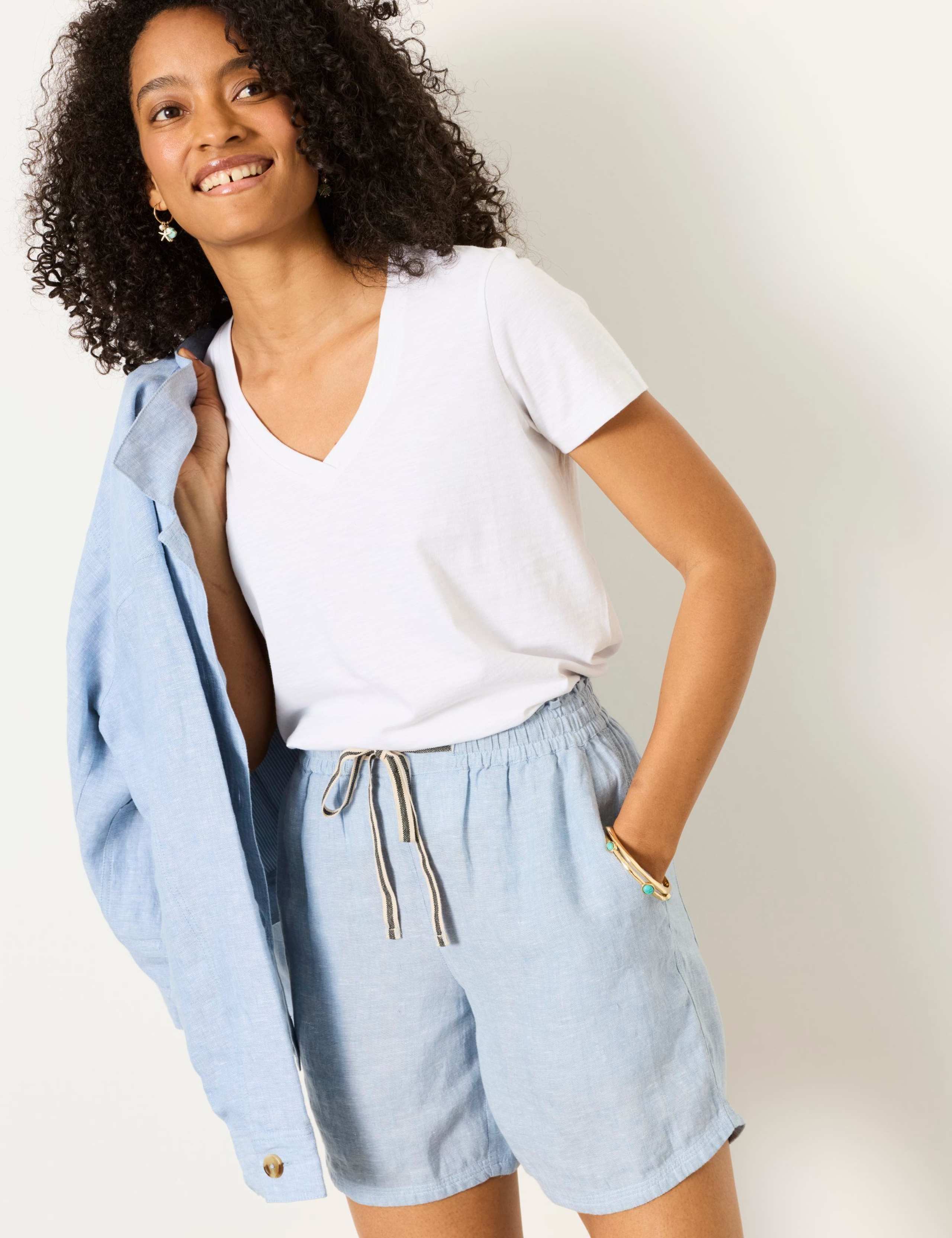 Pure Linen High Waisted Shorts 7 of 7