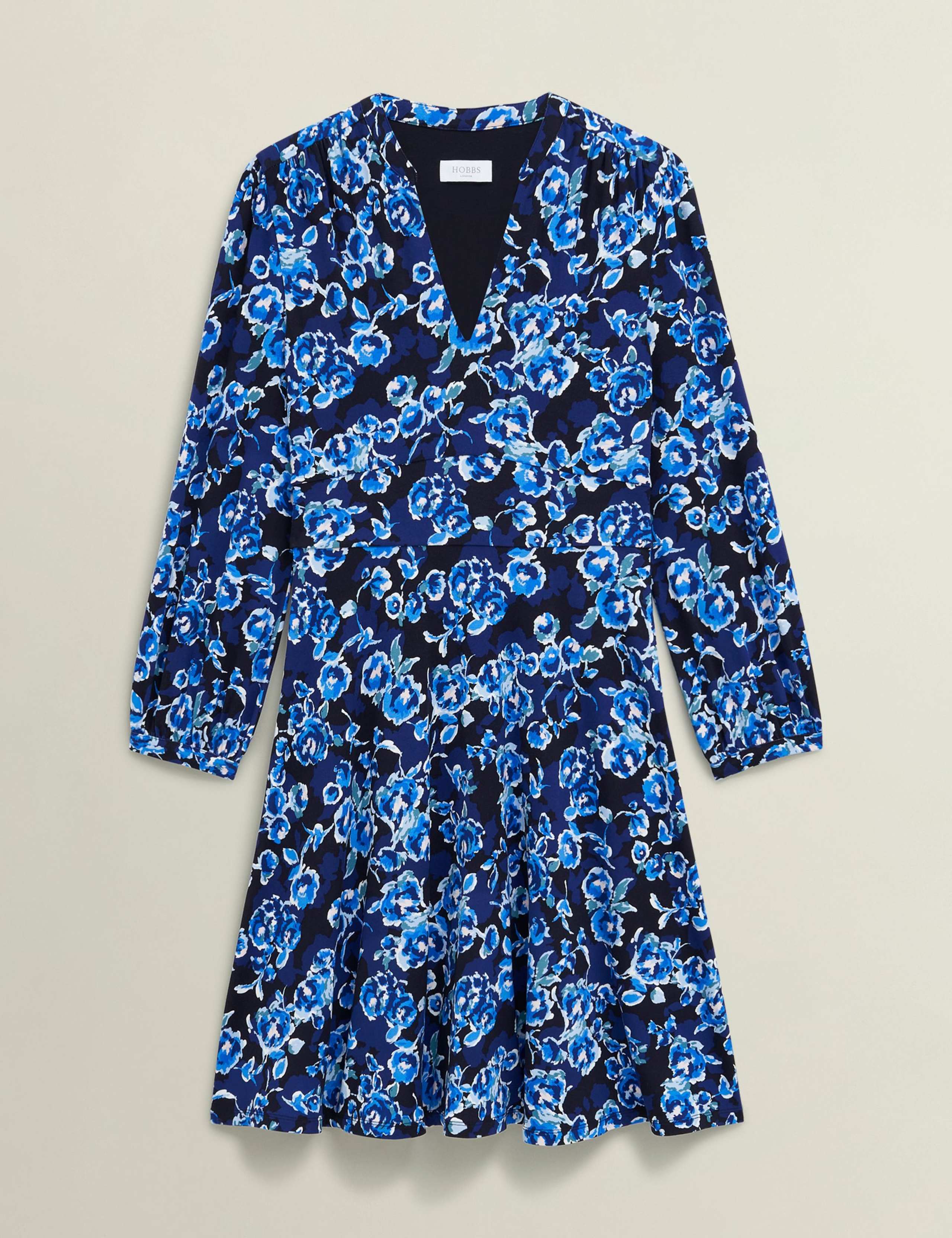 Floral V-Neck Midi Shift Dress 2 of 5