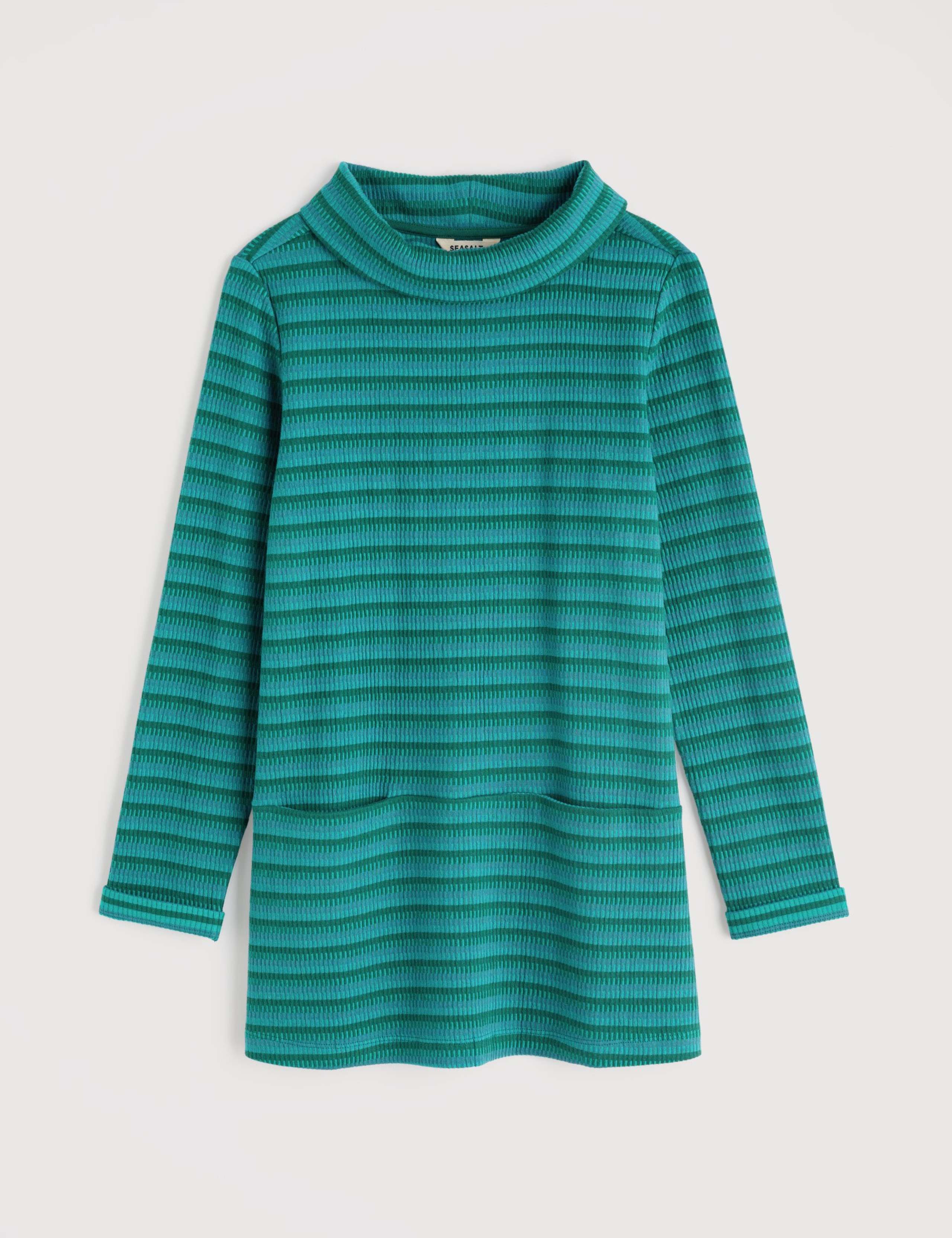 Pure Cotton Jacquard Roll Neck Tunic 2 of 5