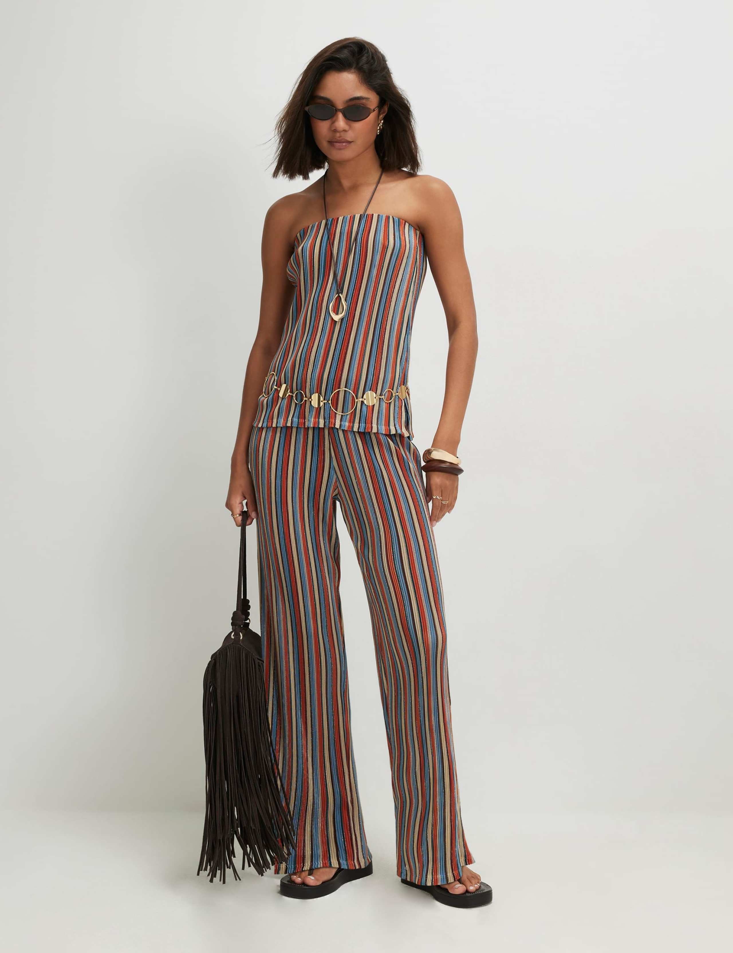 Striped Wide Leg Trousers 3 of 4
