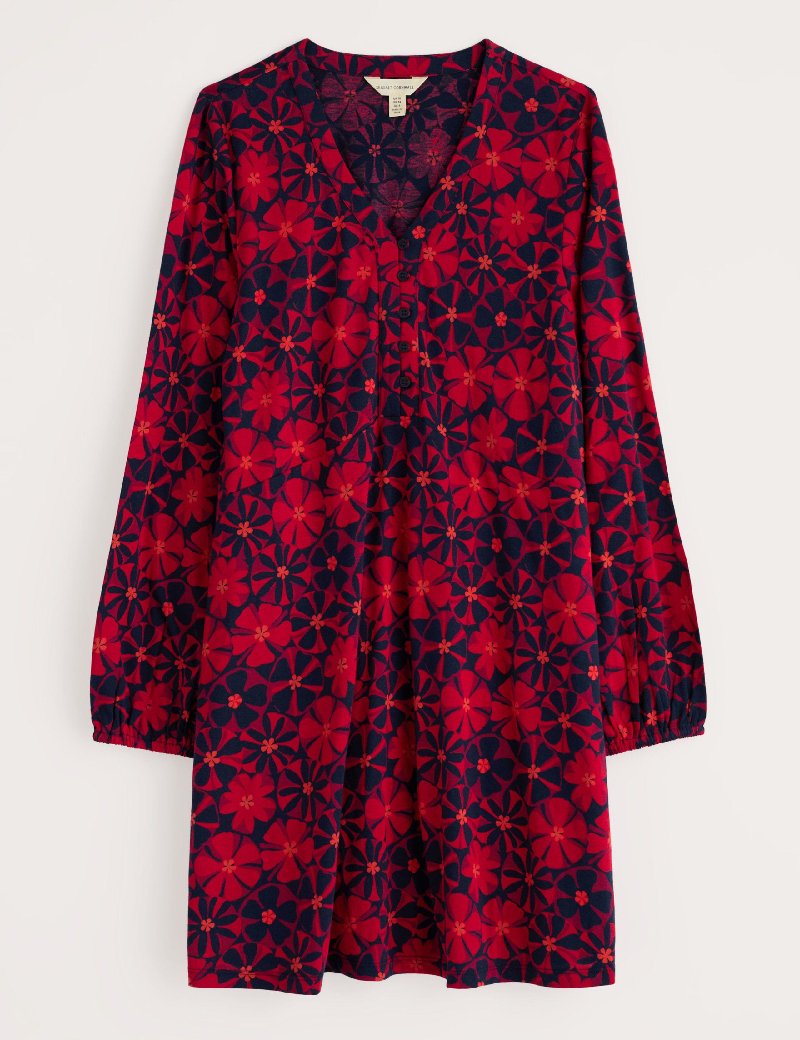 Cotton Modal Blend Floral V-Neck Tunic 2 of 4