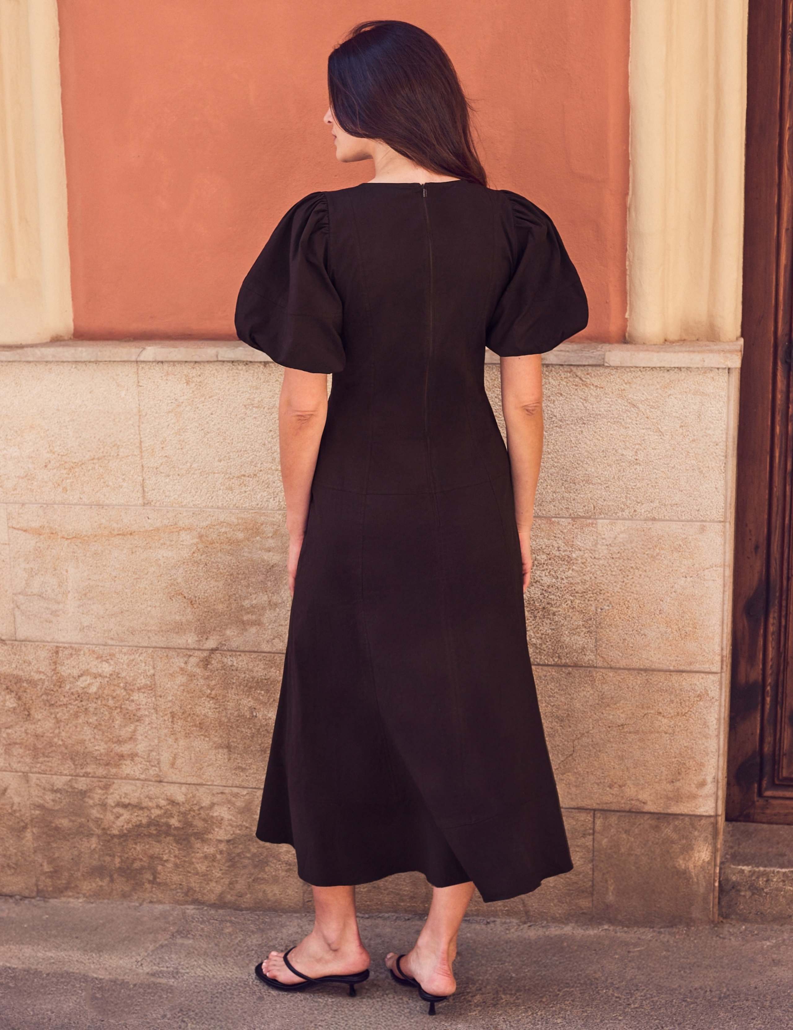 Cotton Rich Puff Sleeve Midaxi Dress 6 of 6