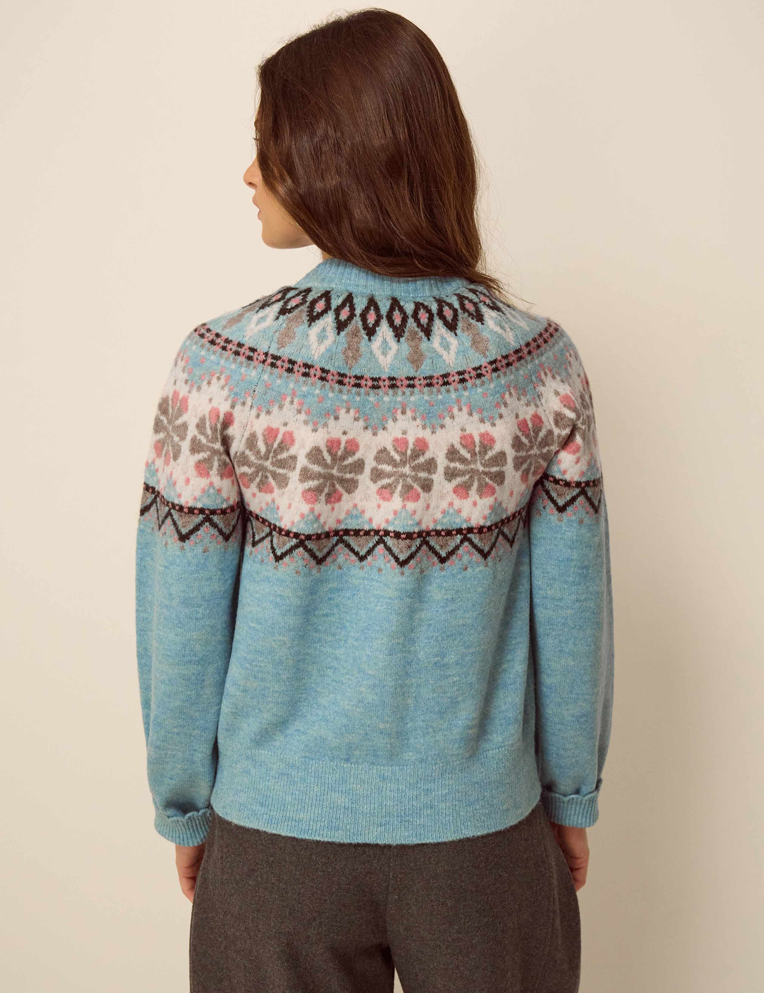 Patterned Crew Neck Cardigan 3 of 4