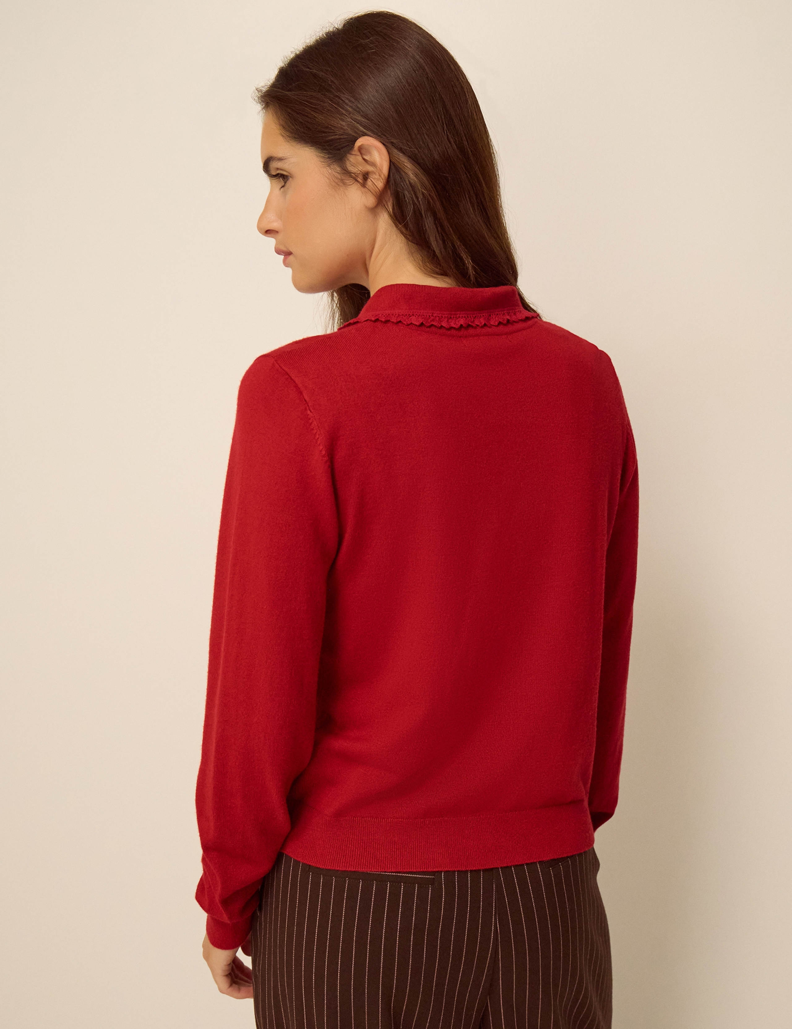 Collar Detail Longline Cardigan 2 of 4