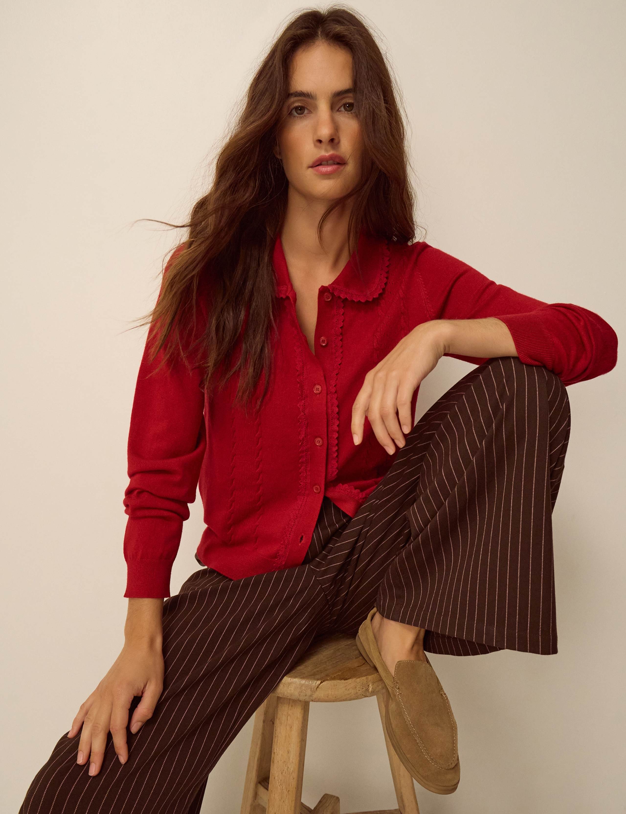 Collar Detail Longline Cardigan 3 of 4