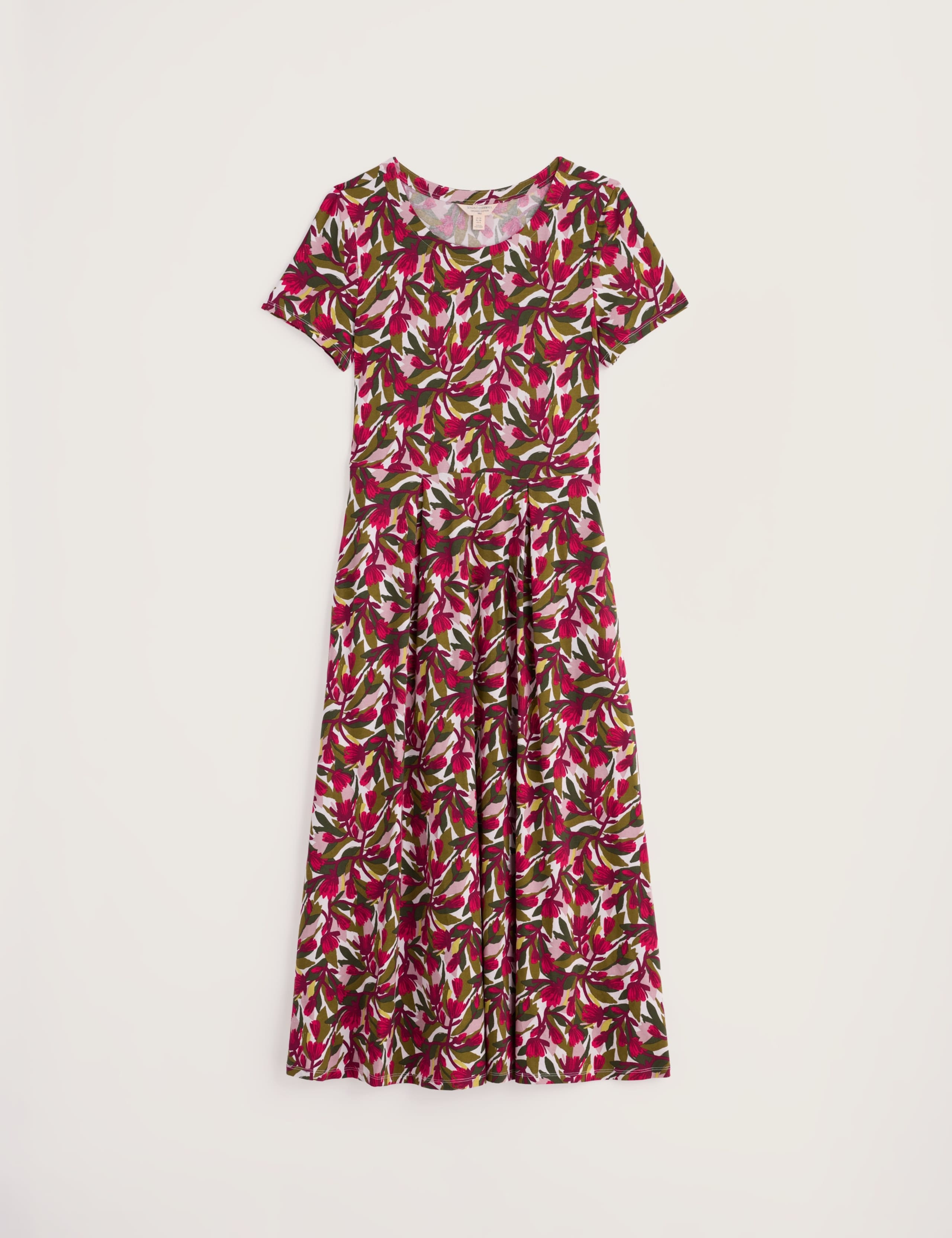 Cotton Rich Floral Midi Relaxed Waisted Dress 2 of 5