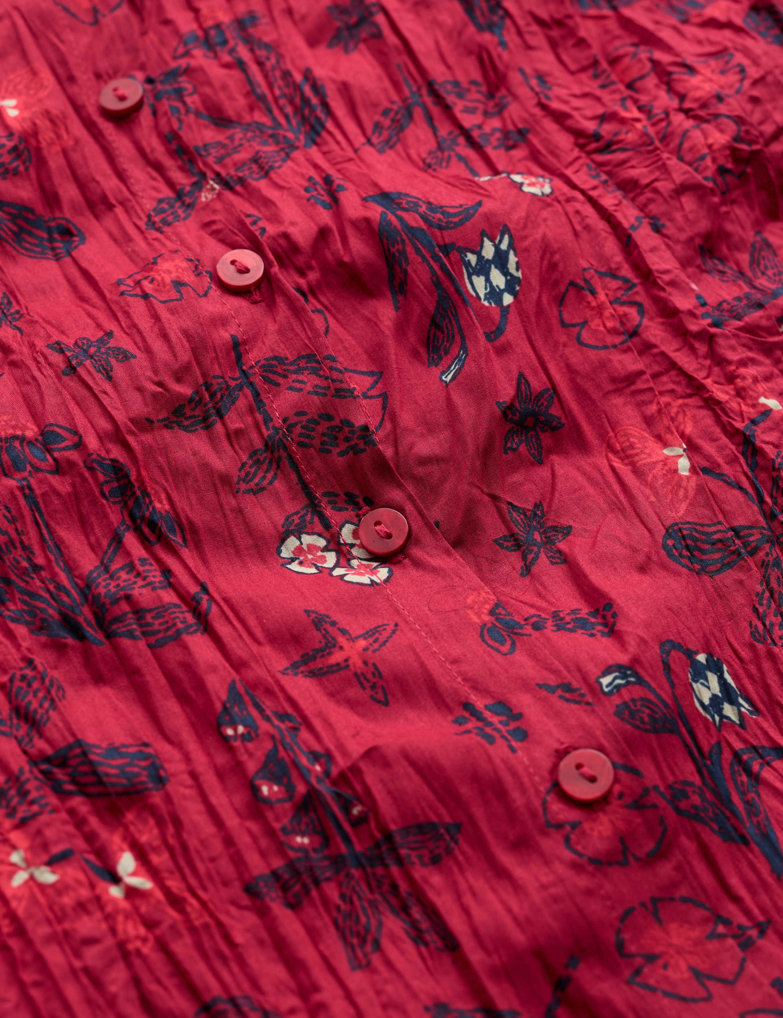 Pure Cotton Floral Collared Shirt 6 of 6