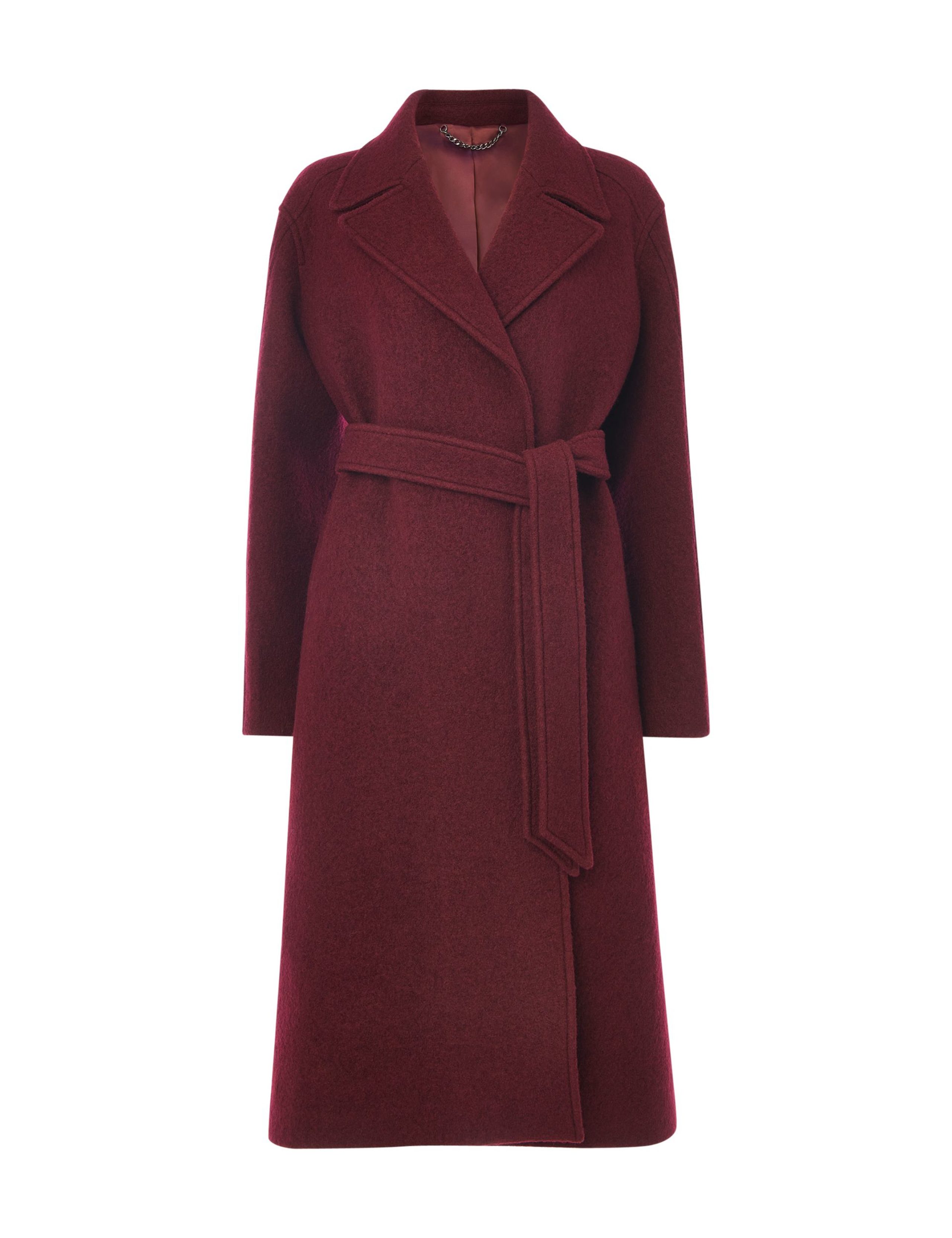 Pure Wool Textured Belted Longline Wrap Coat 2 of 4