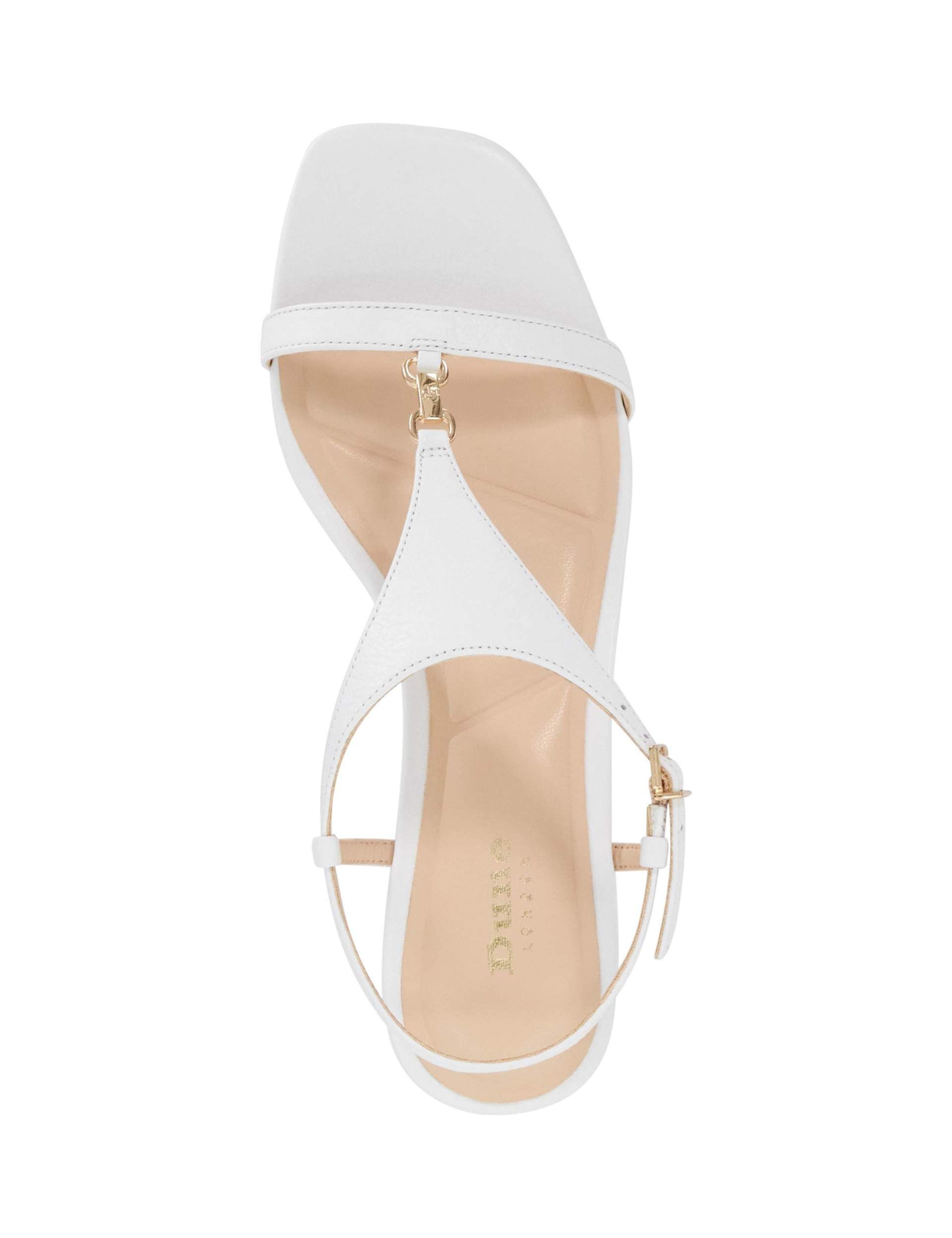 Leather Buckle Kitten Heel Sandals 2 of 5