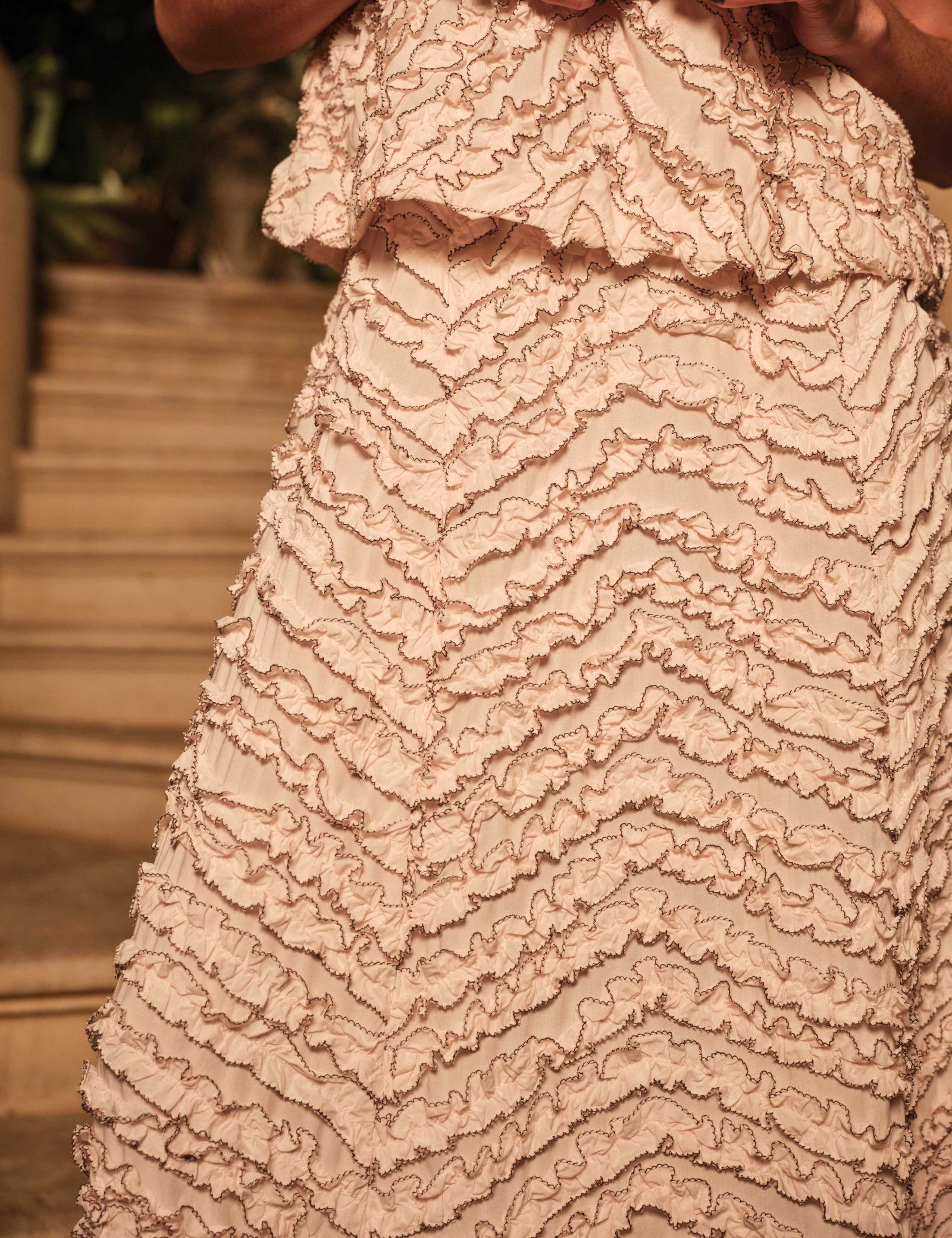 Textured Midi A-Line Skirt 5 of 5