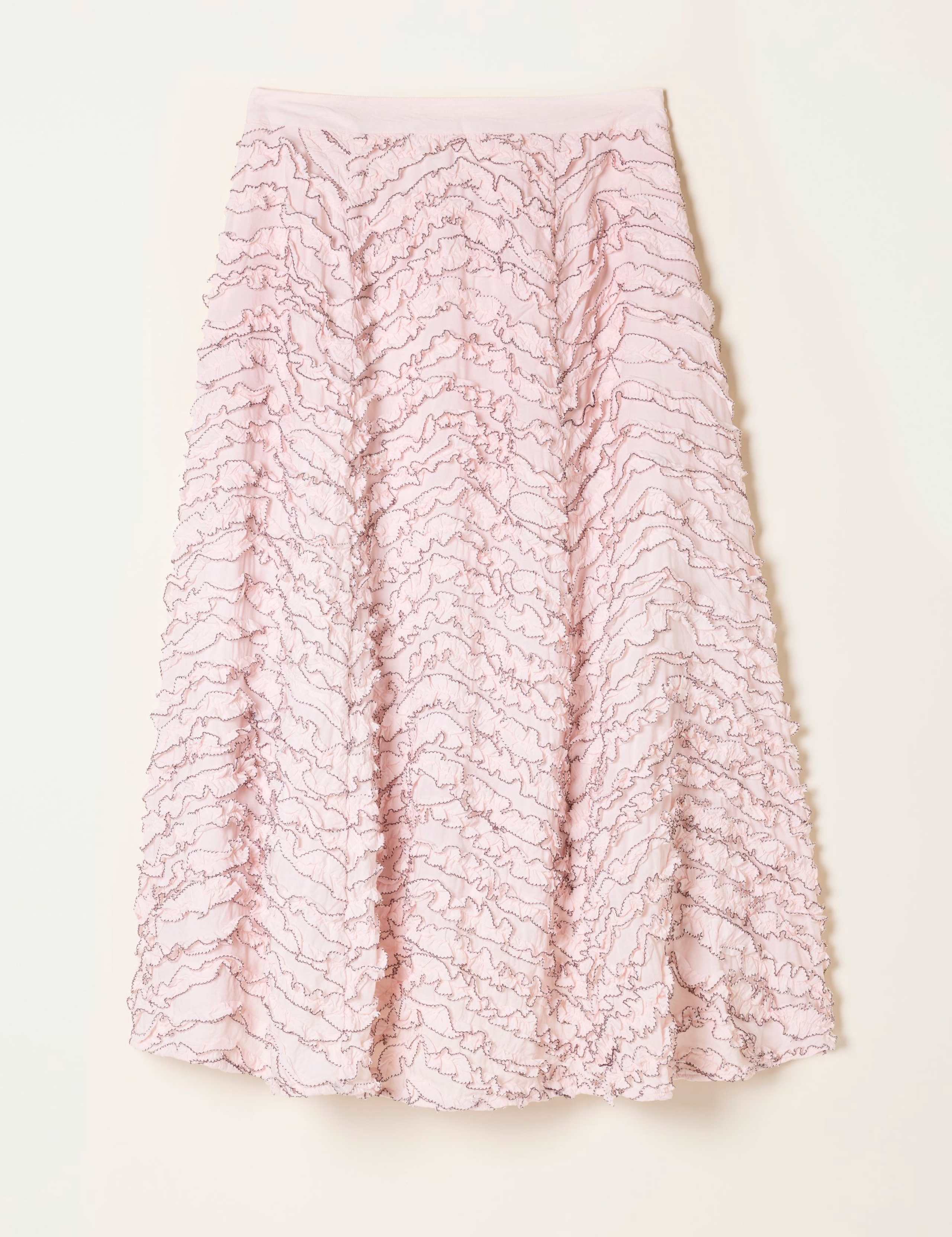 Textured Midi A-Line Skirt 2 of 5