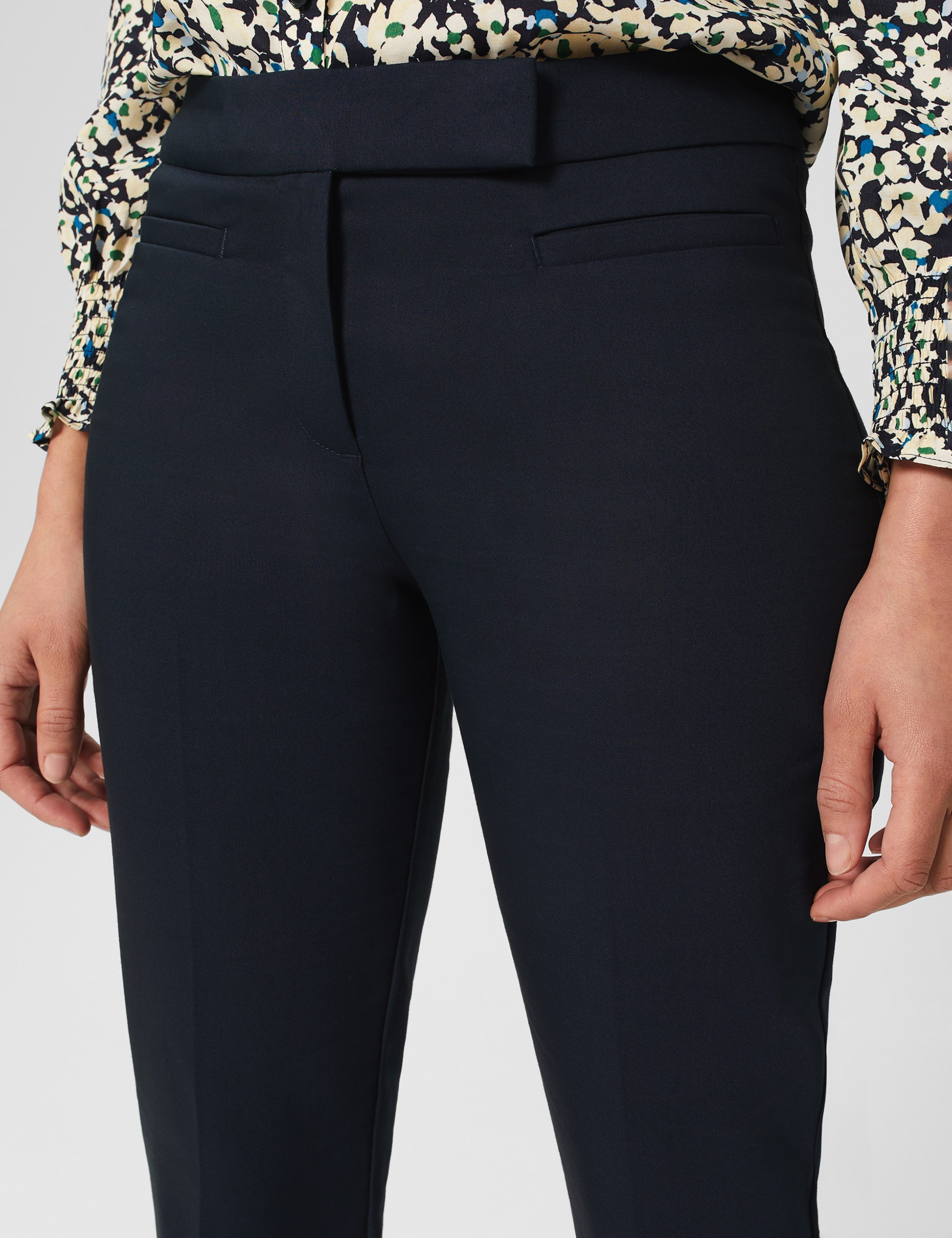 Cotton Blend Slim Fit Trousers 3 of 4
