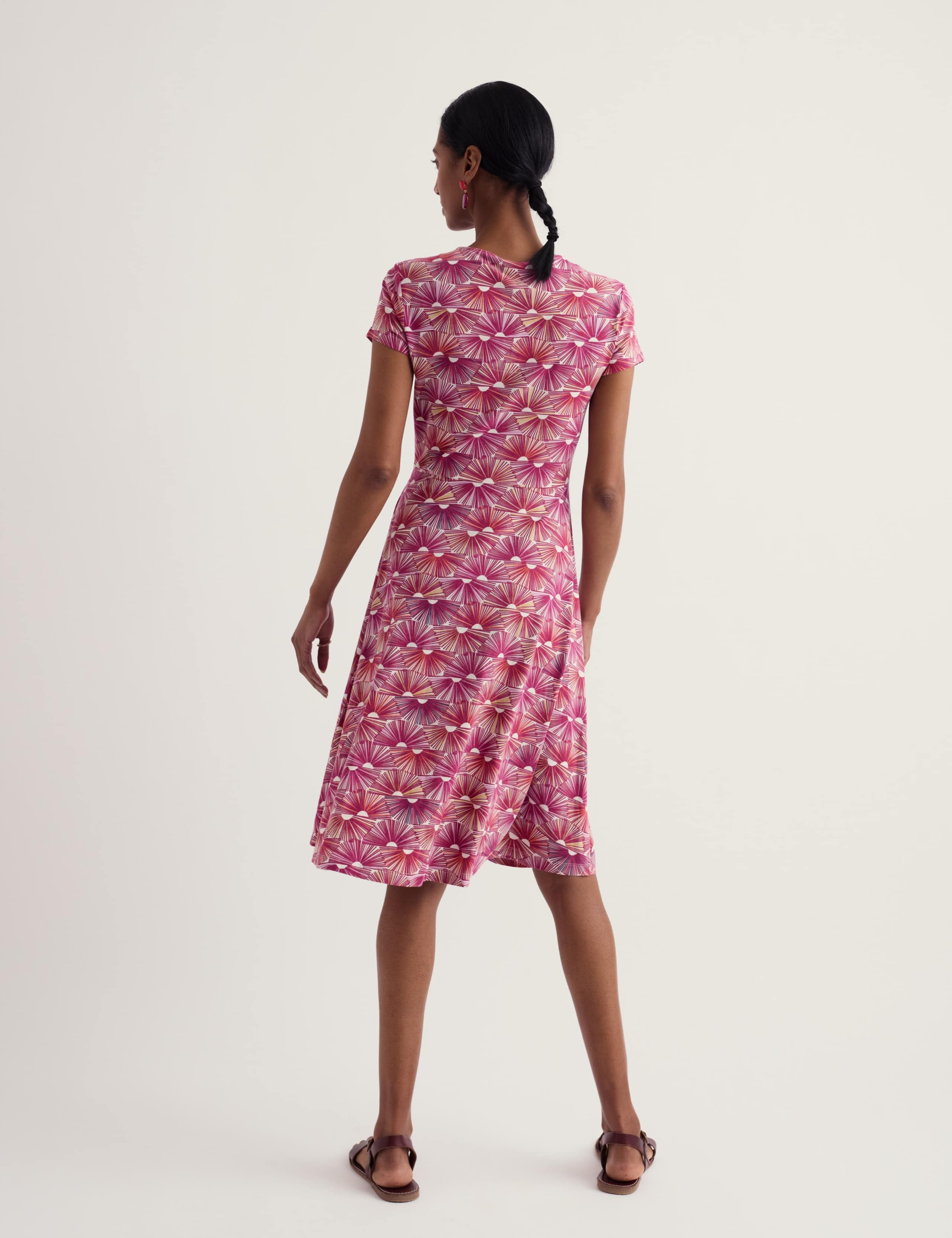 Cotton Rich Jersey Printed Skater Dress 5 of 6