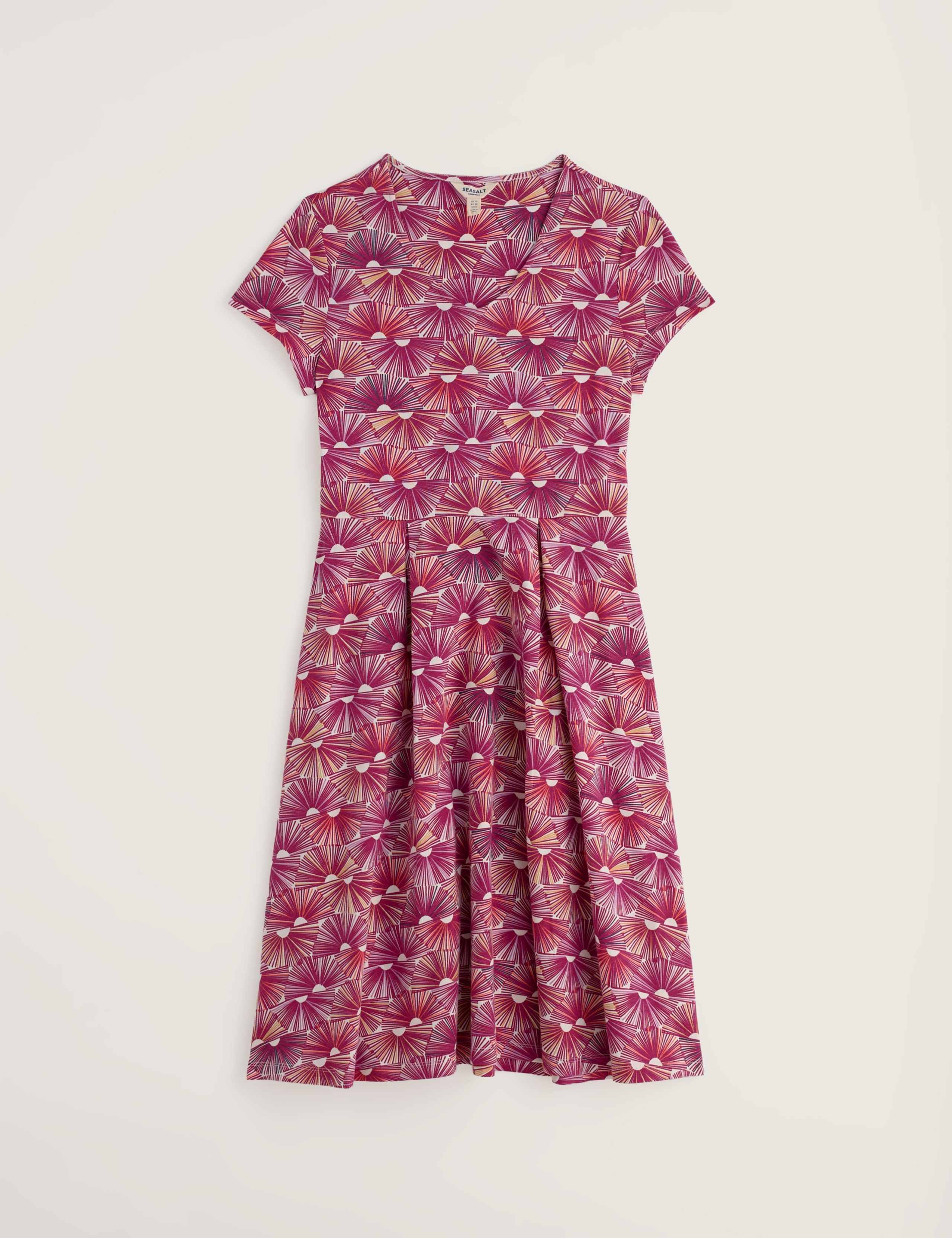 Cotton Rich Jersey Printed Skater Dress 2 of 6