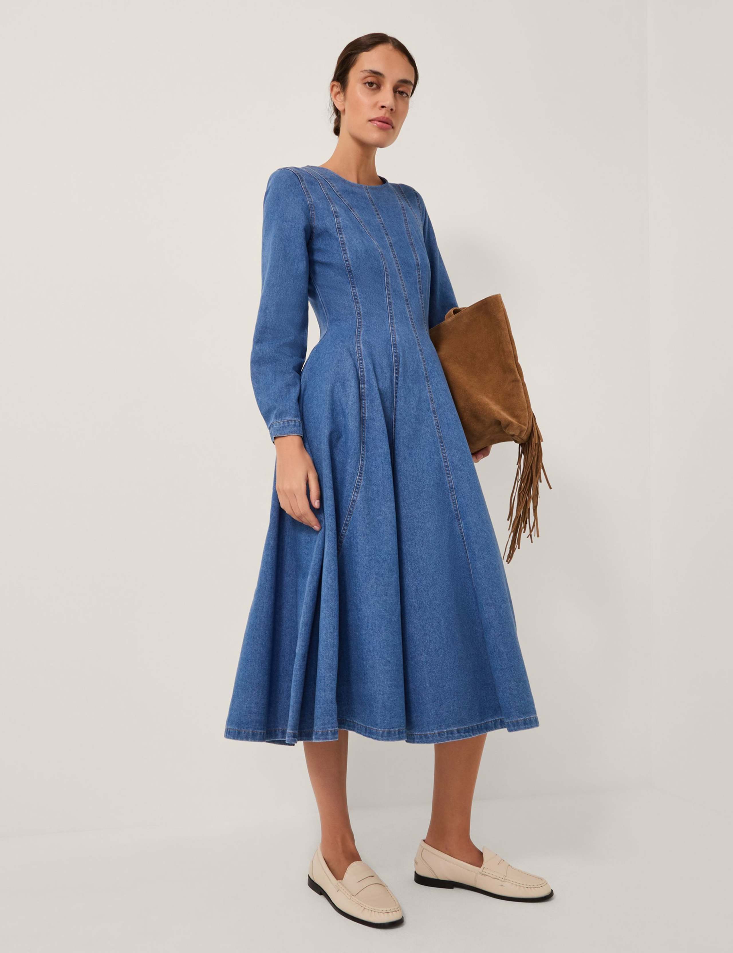 Isadora Denim Midi Dress 1 of 5