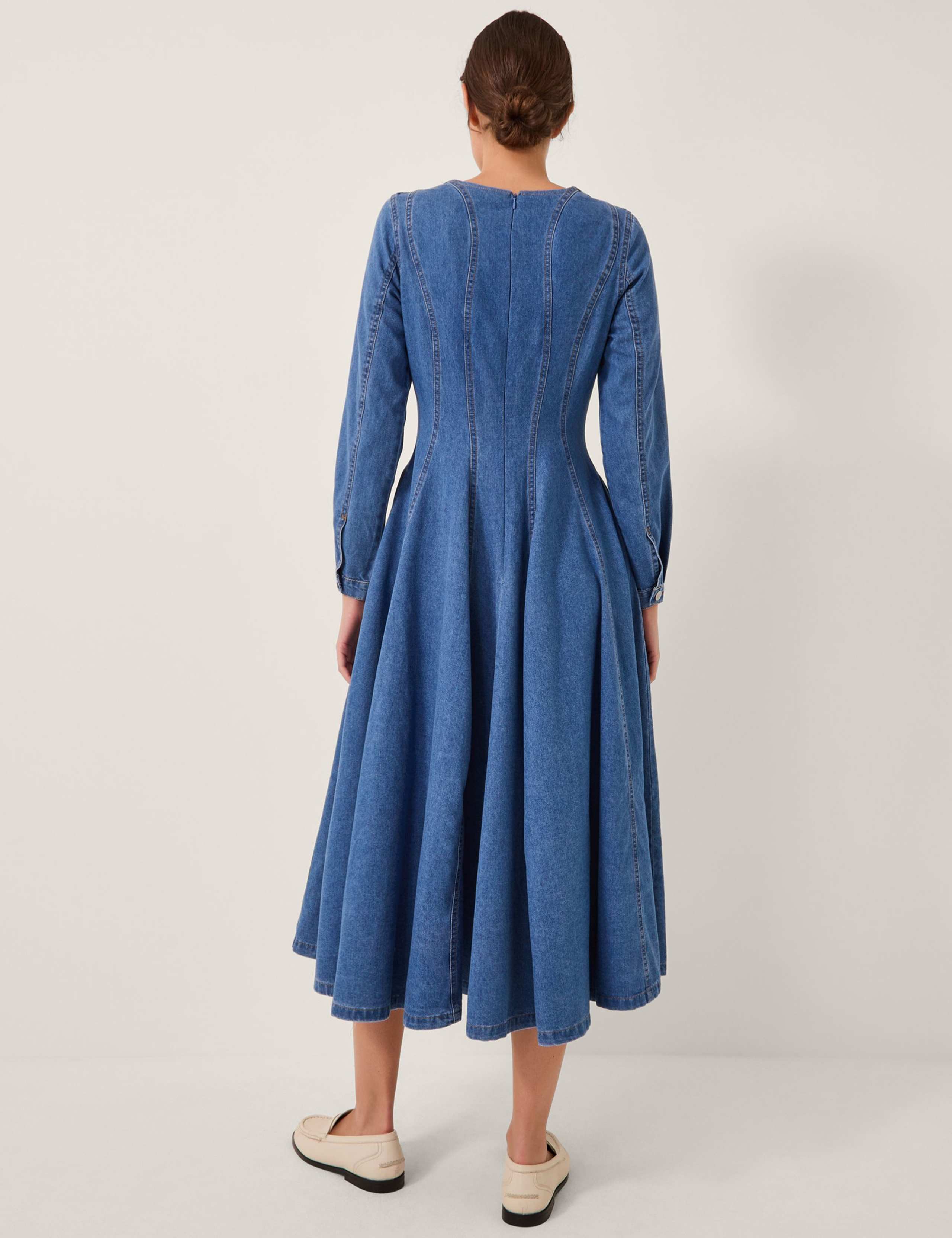 Isadora Denim Midi Dress 2 of 5