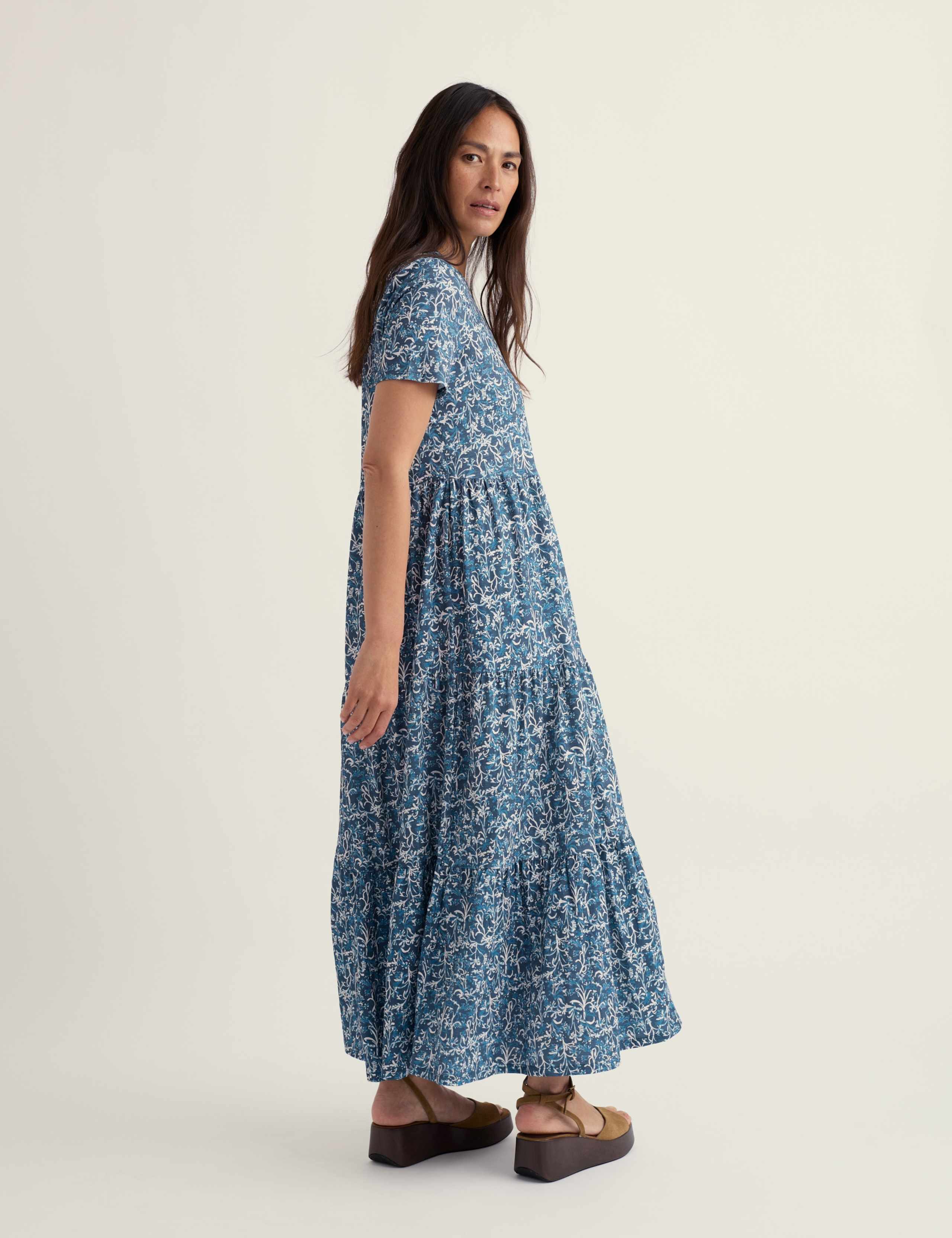 Pure Cotton Jersey Printed Midi Dress 5 of 5