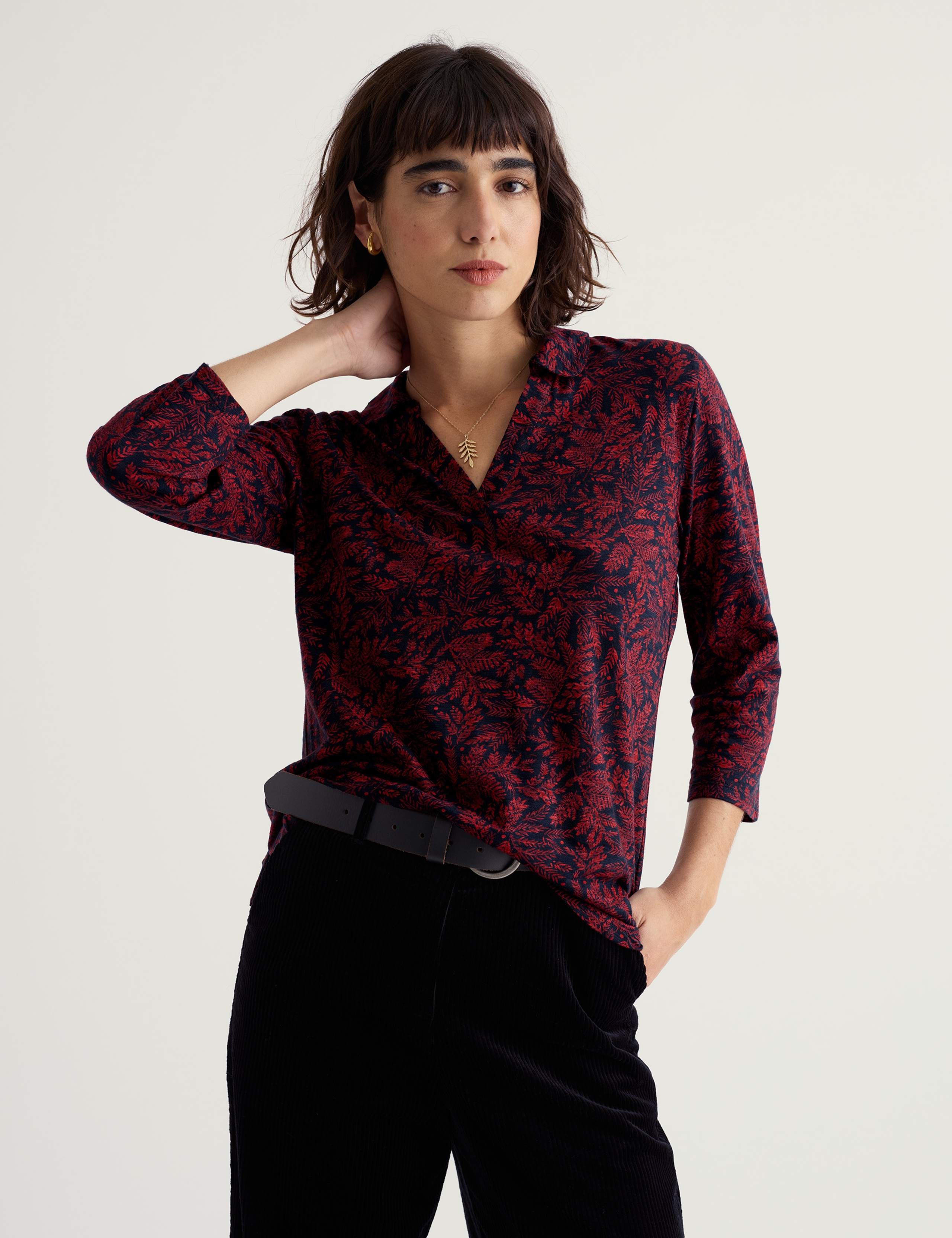 Pure Cotton Printed Notch Neck Shirt 3 of 5