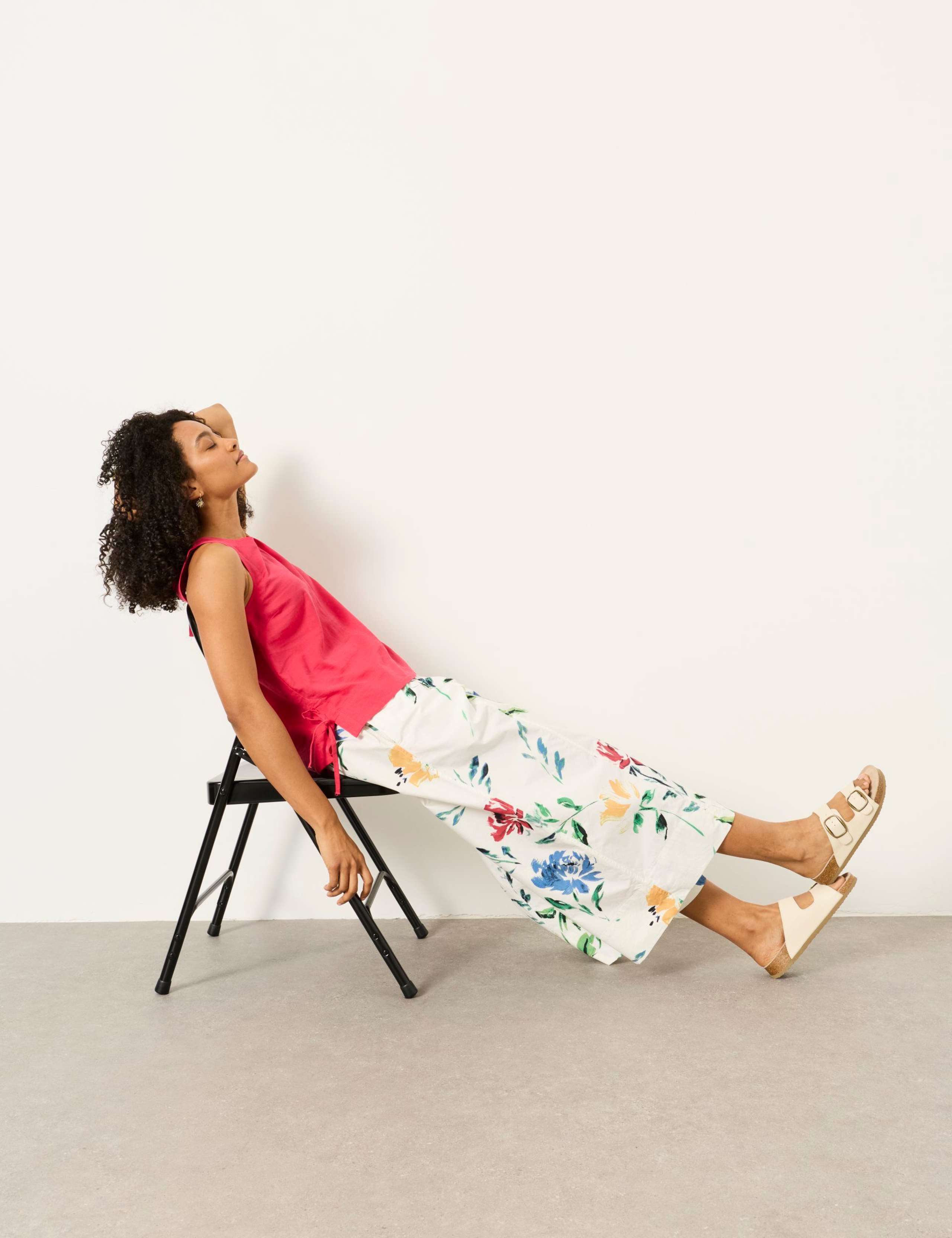 Floral Wide Leg Cropped Trousers 6 of 7