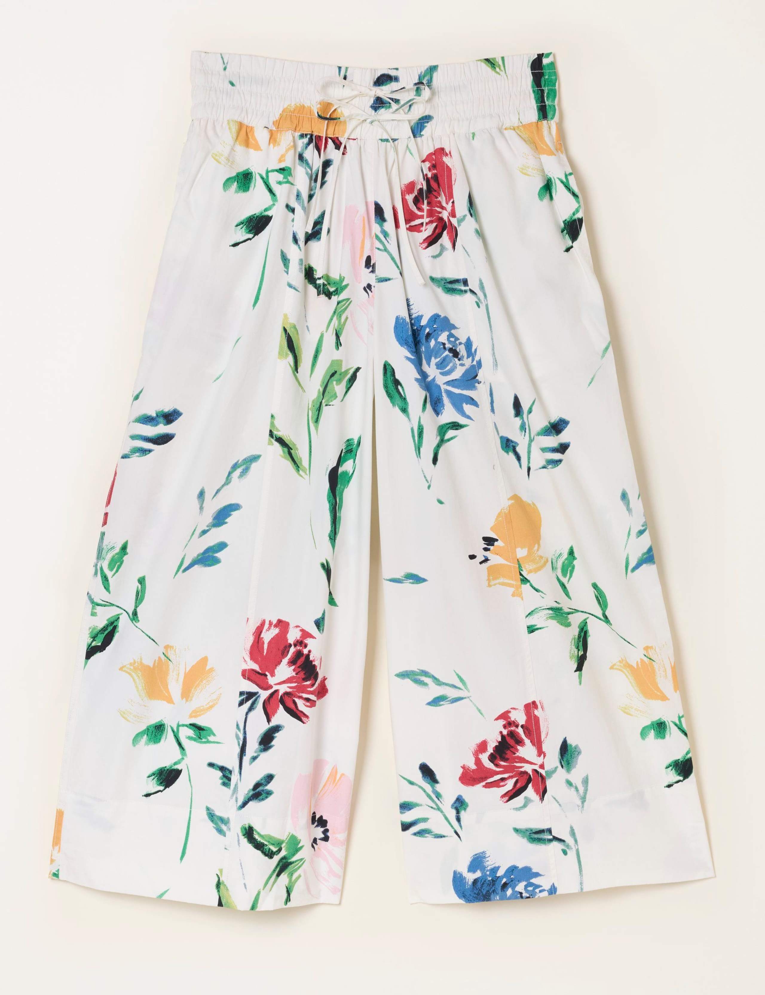 Floral Wide Leg Cropped Trousers 2 of 7