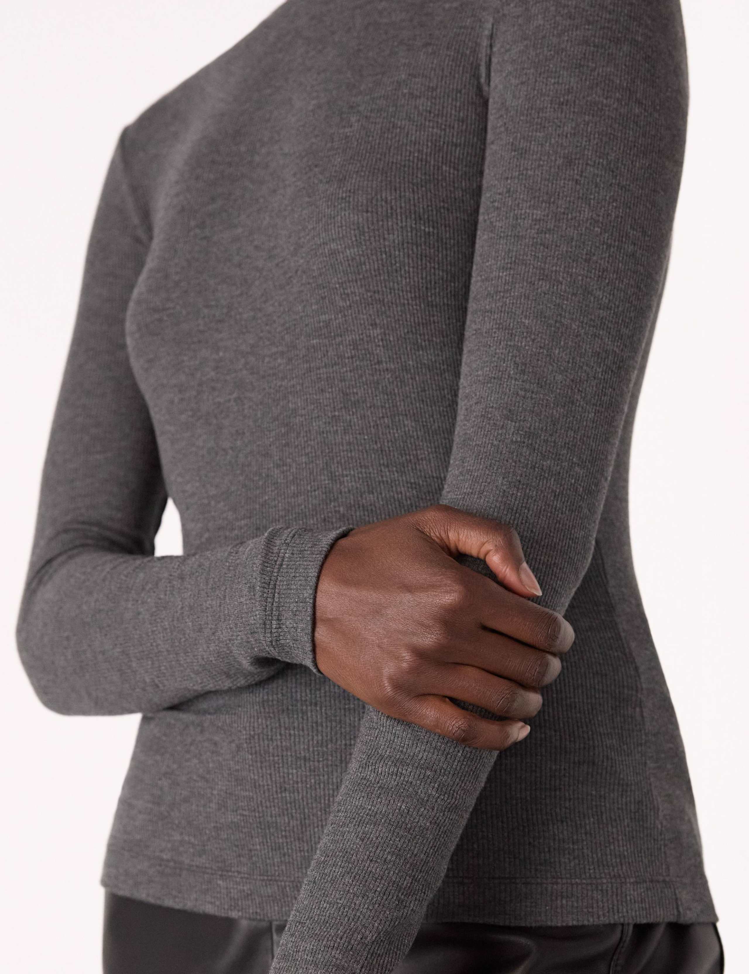 Ribbed Crew Neck Top 4 of 4