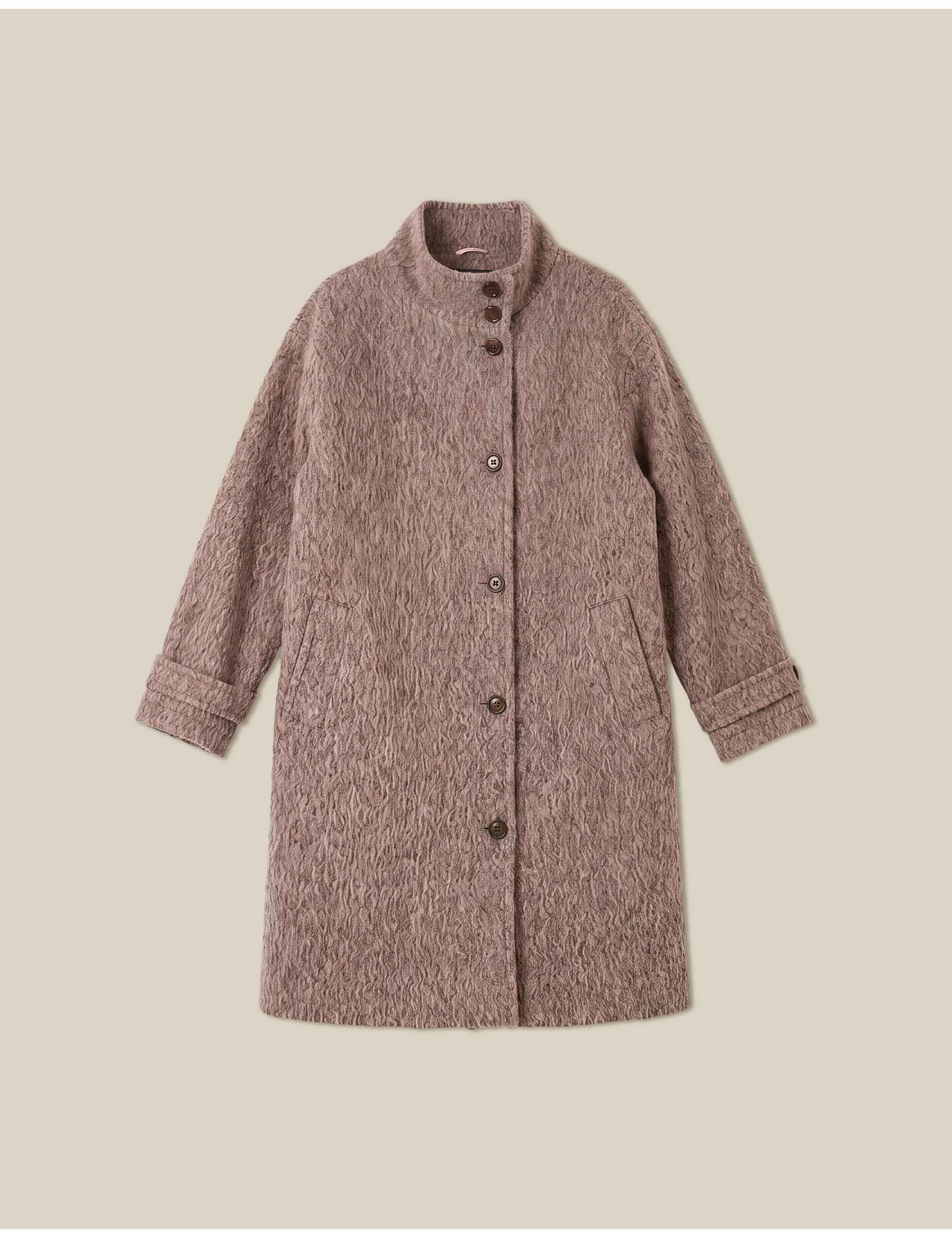 Textured Funnel Neck Coat 2 of 5