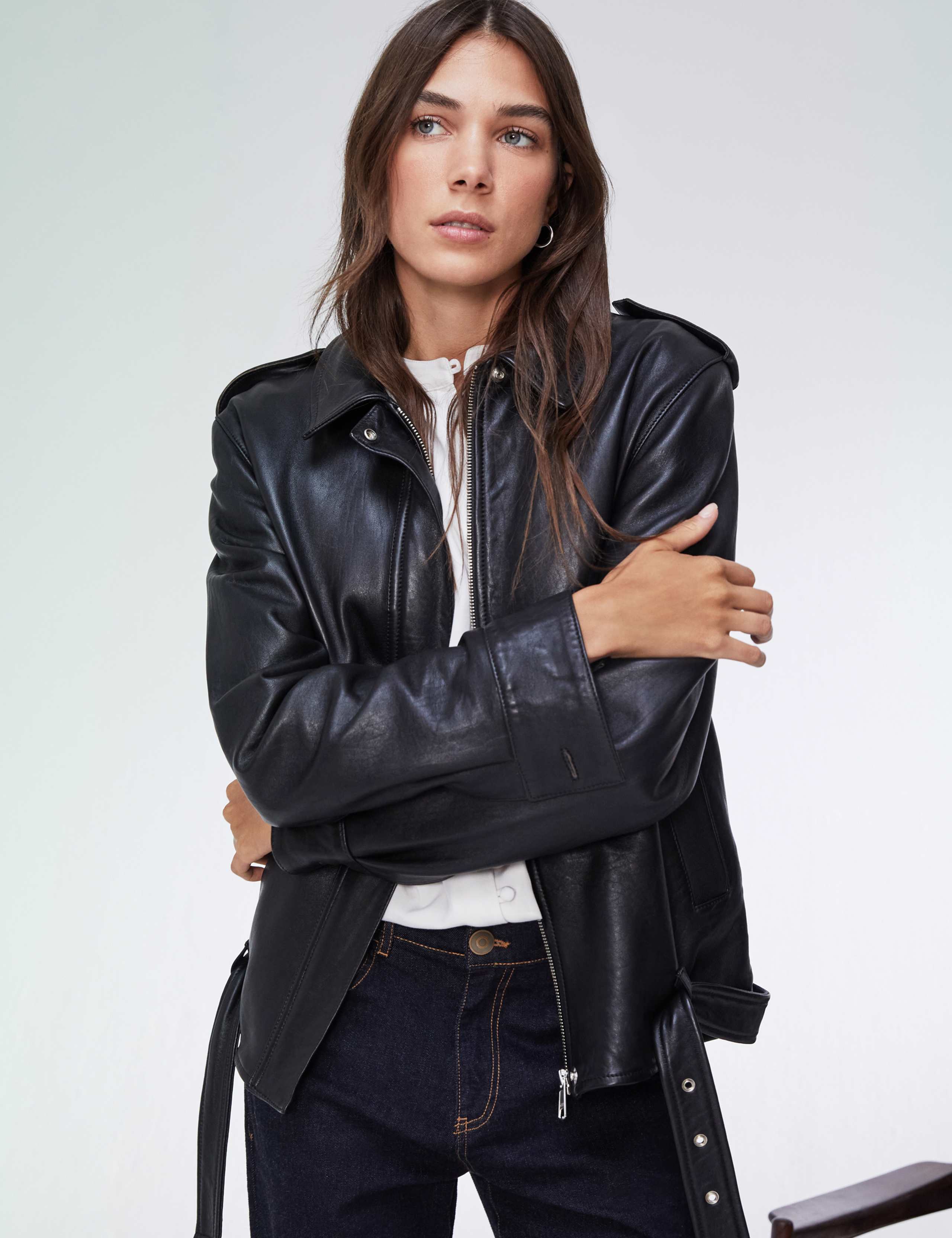 Crew Neck Button Through Puff Sleeve Blouse 7 of 9