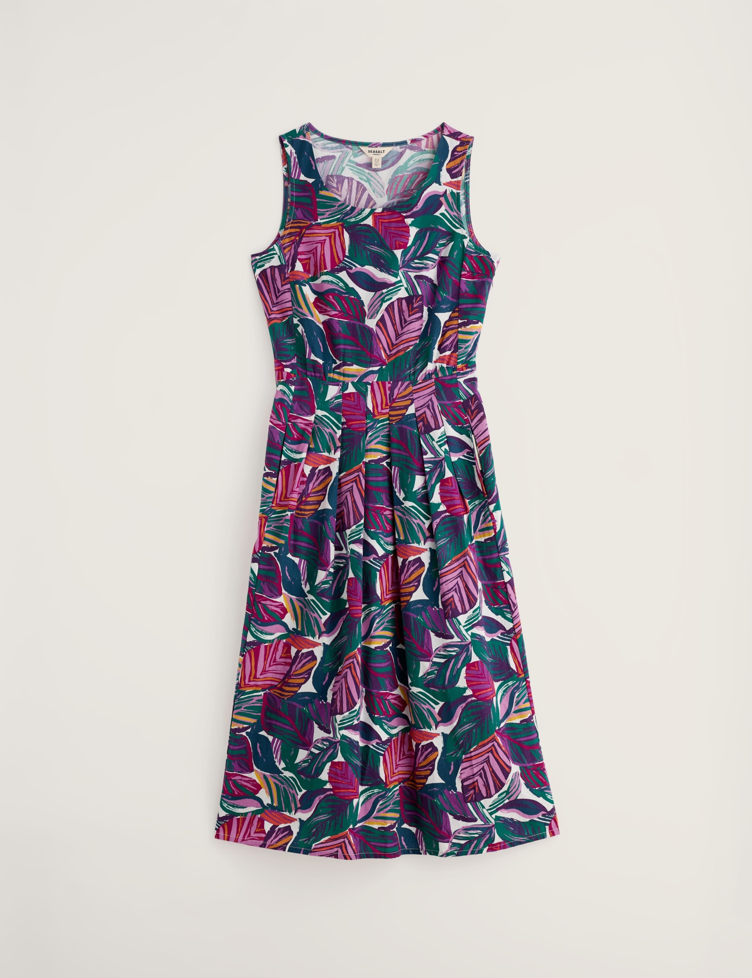 Pure Cotton Floral Midi Skater Dress 2 of 5