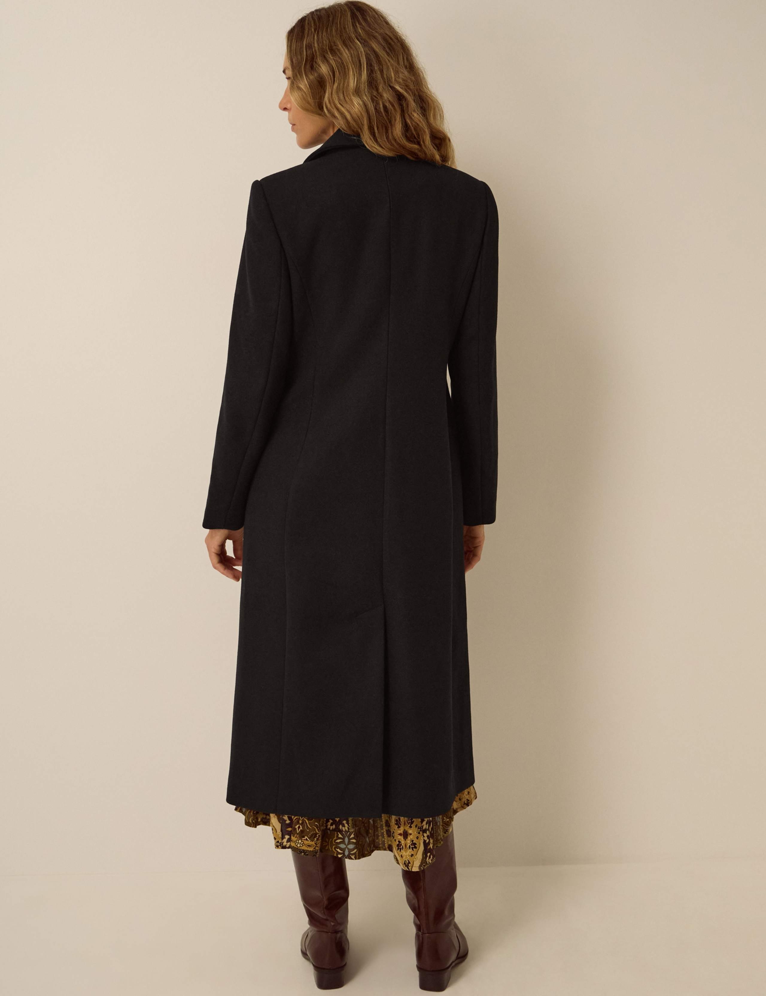 Wool Blend Collared Coat 3 of 5