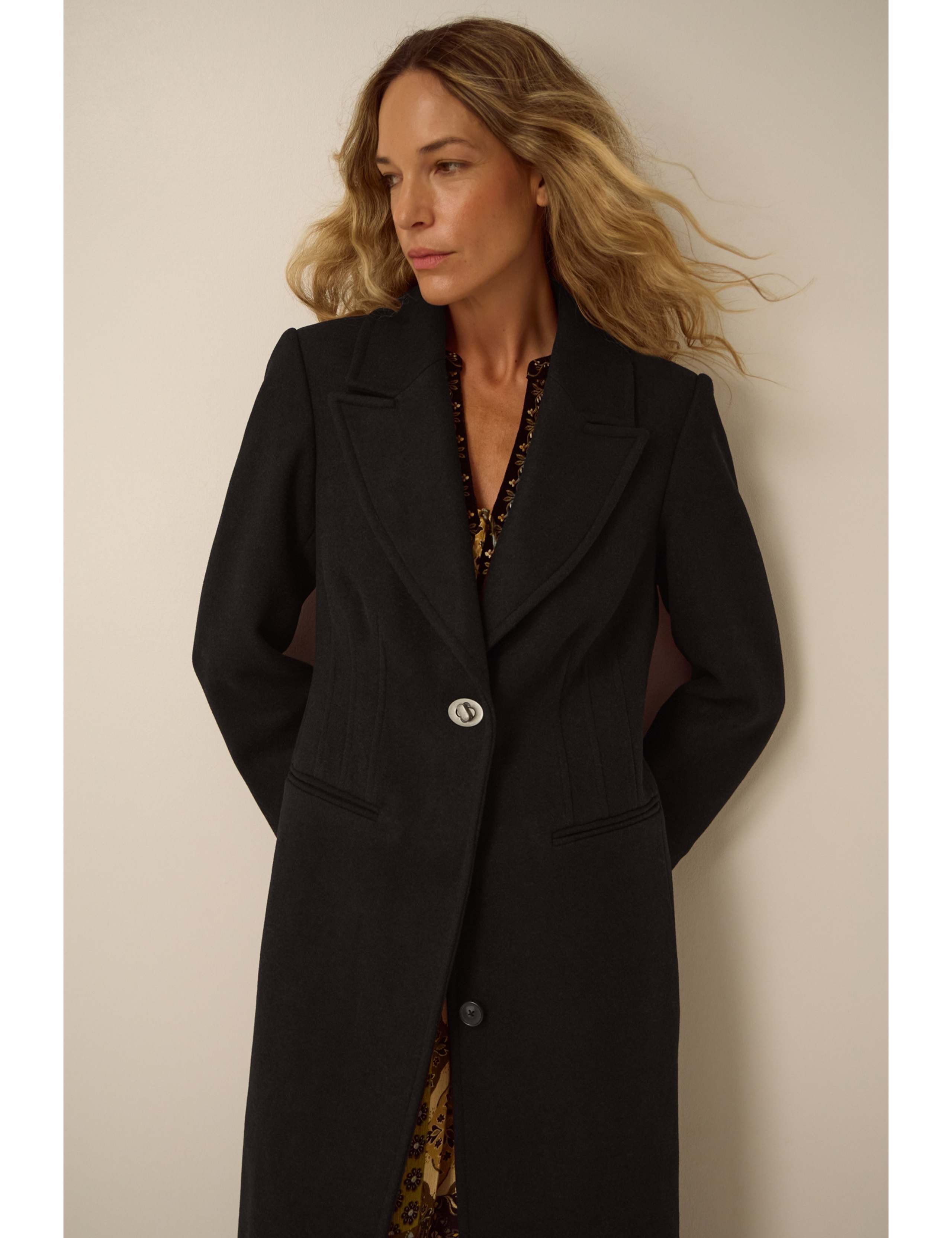 Wool Blend Collared Coat 5 of 5