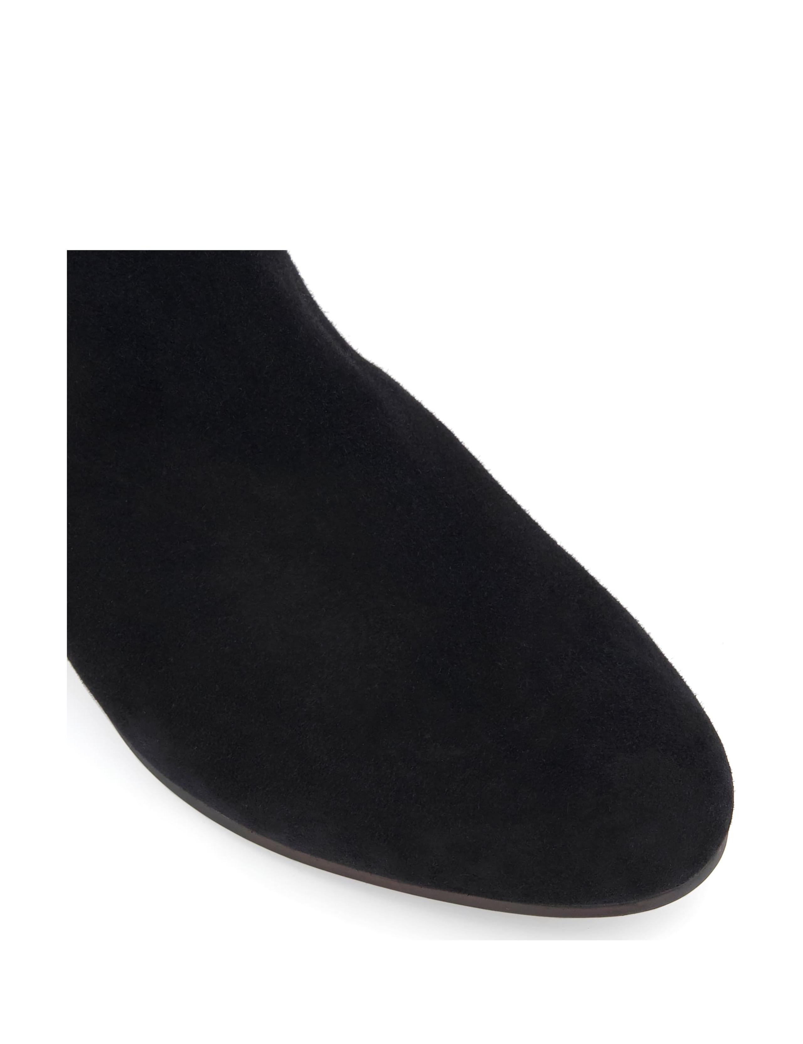 Wide Fit Suede Block Heel Ankle Boots 4 of 5