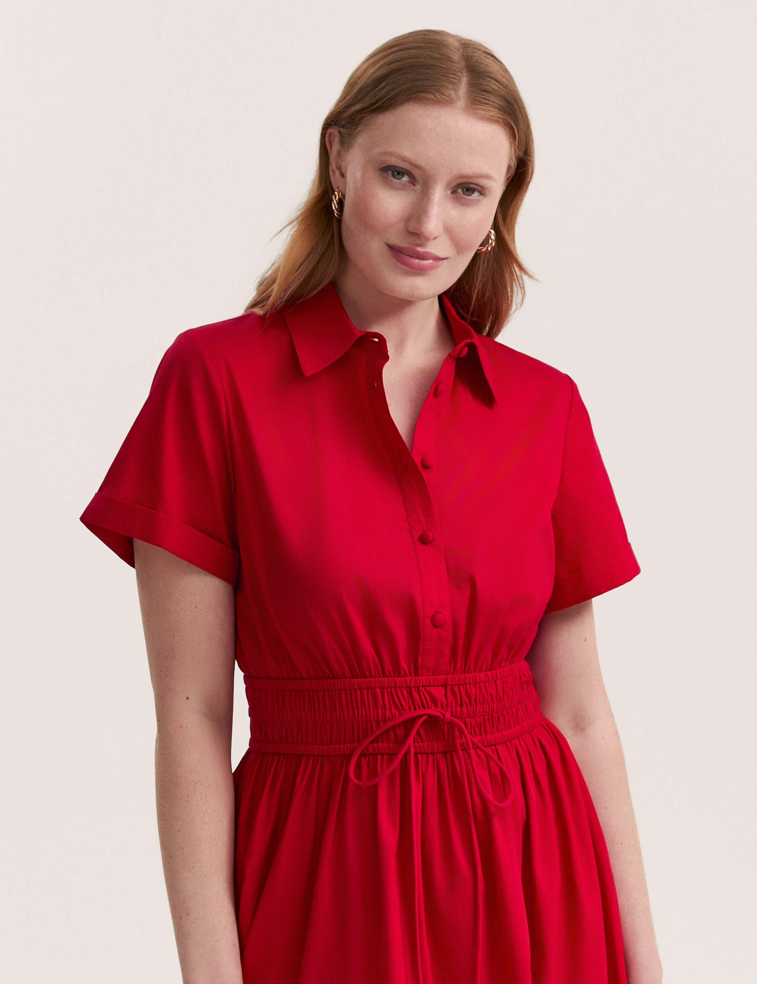 Pure Cotton Midi Shirt Dress 4 of 4