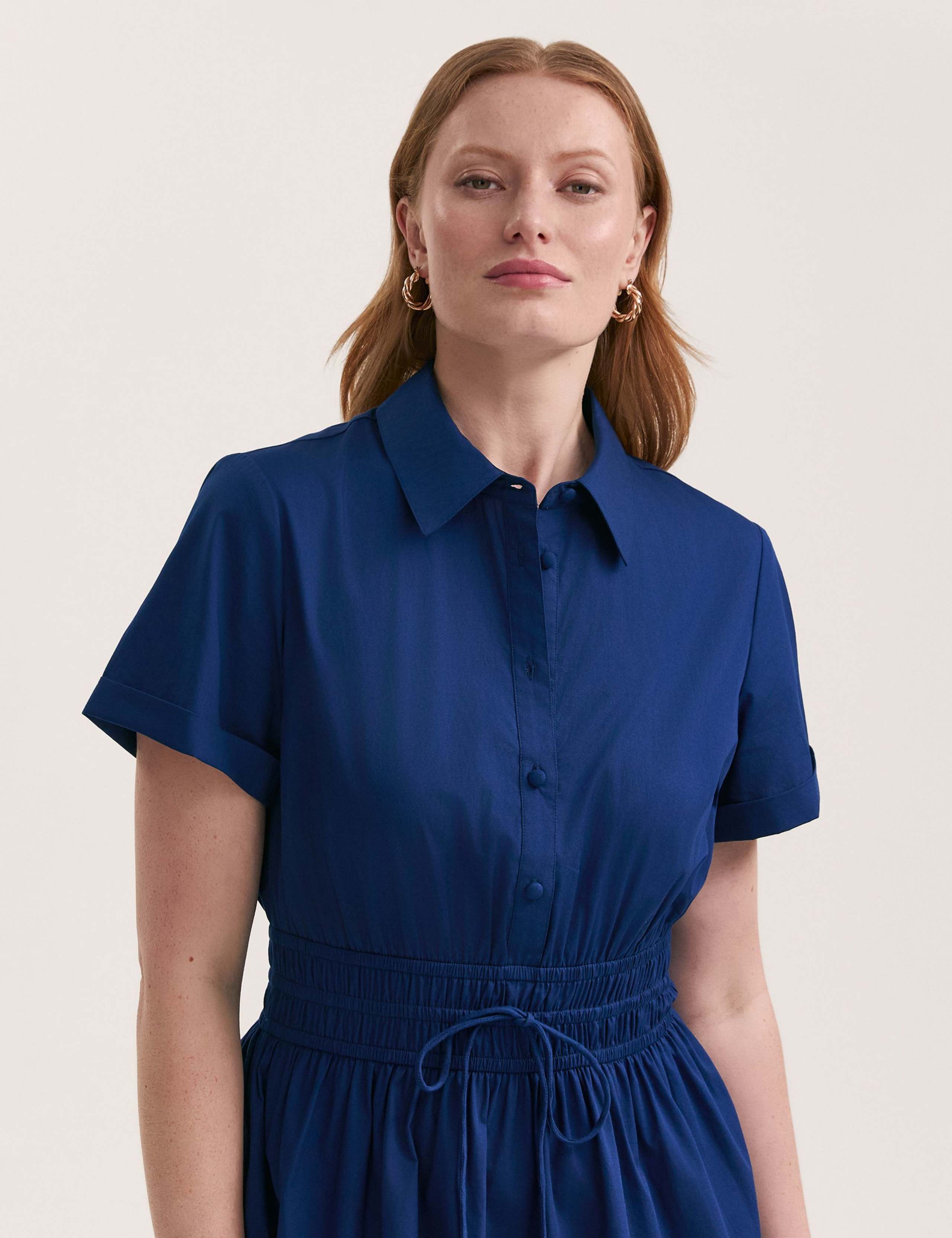Pure Cotton Midi Shirt Dress 4 of 4