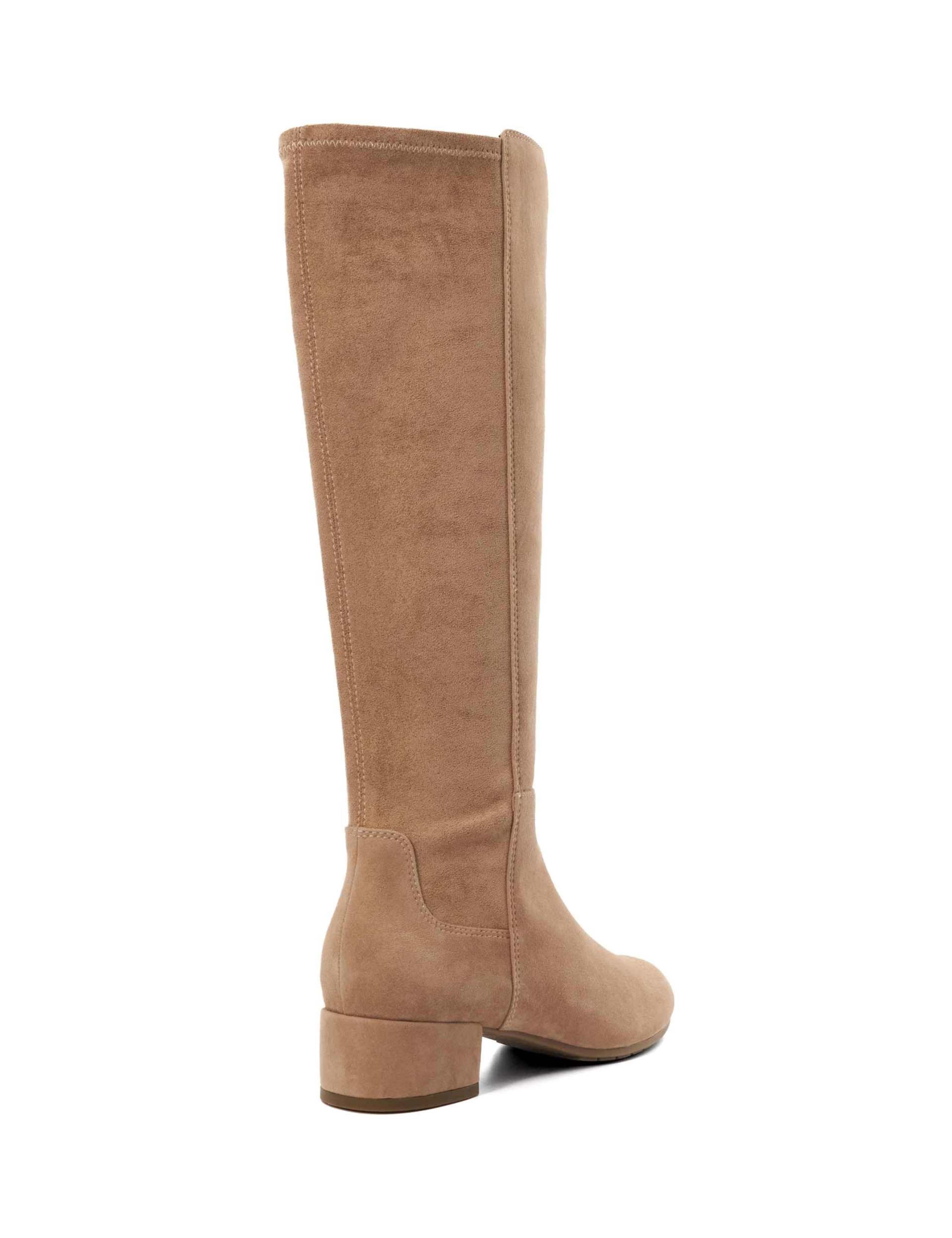 Wide Fit Suede Block Heel Knee High Boots 4 of 5