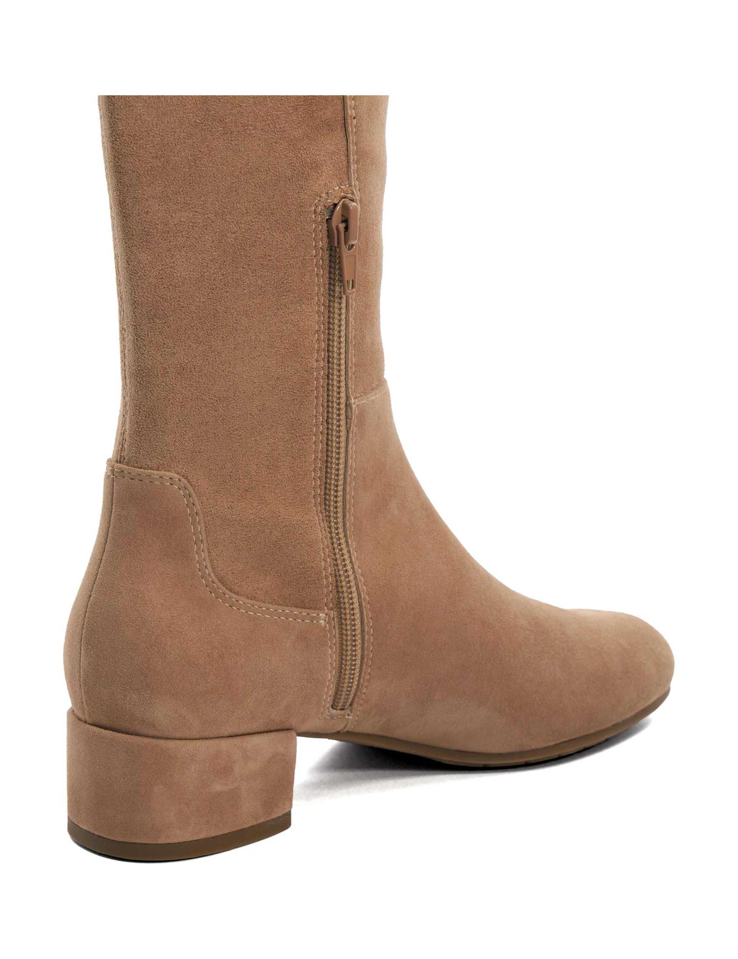 Wide Fit Suede Block Heel Knee High Boots 5 of 5