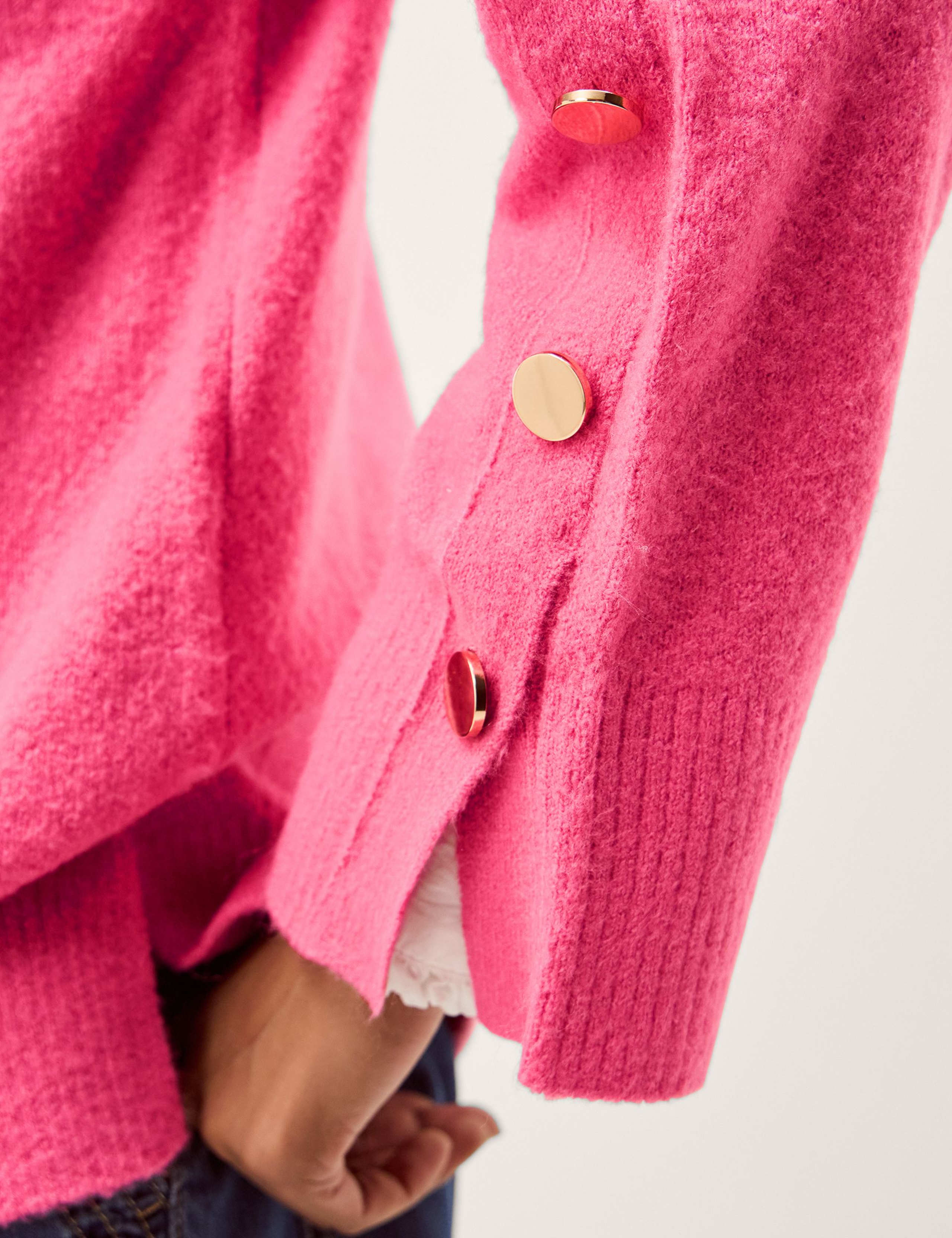 Funnel Neck Button Detail Jumper 4 of 4