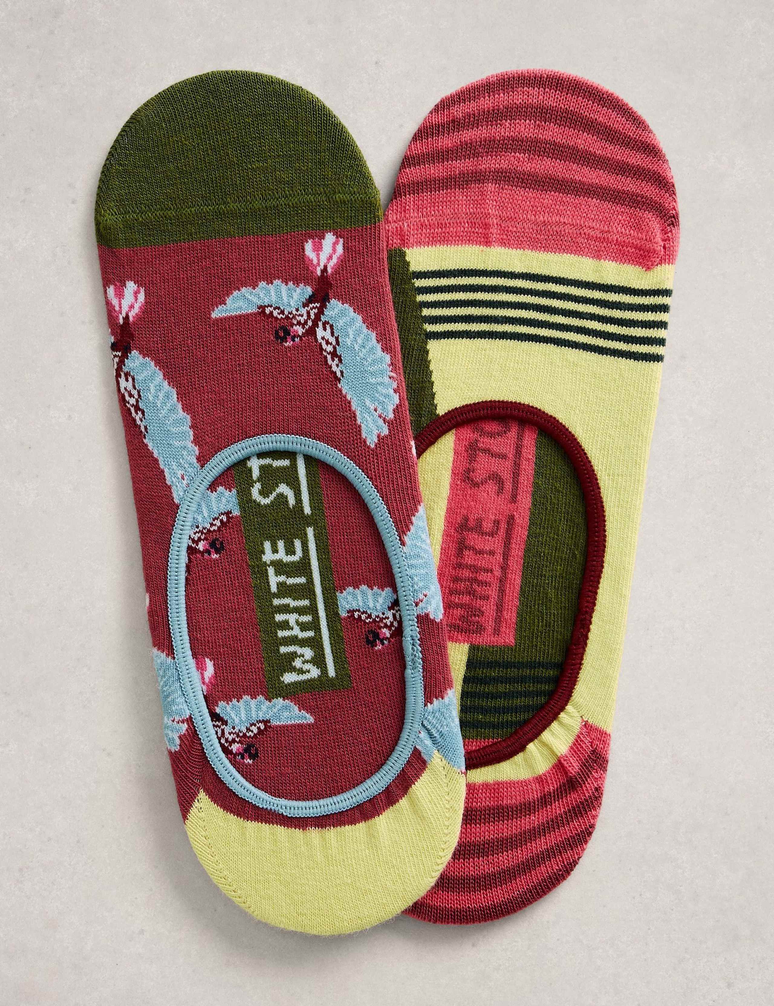 2 Pack Cotton Rich Patterned Footsies 1 of 2