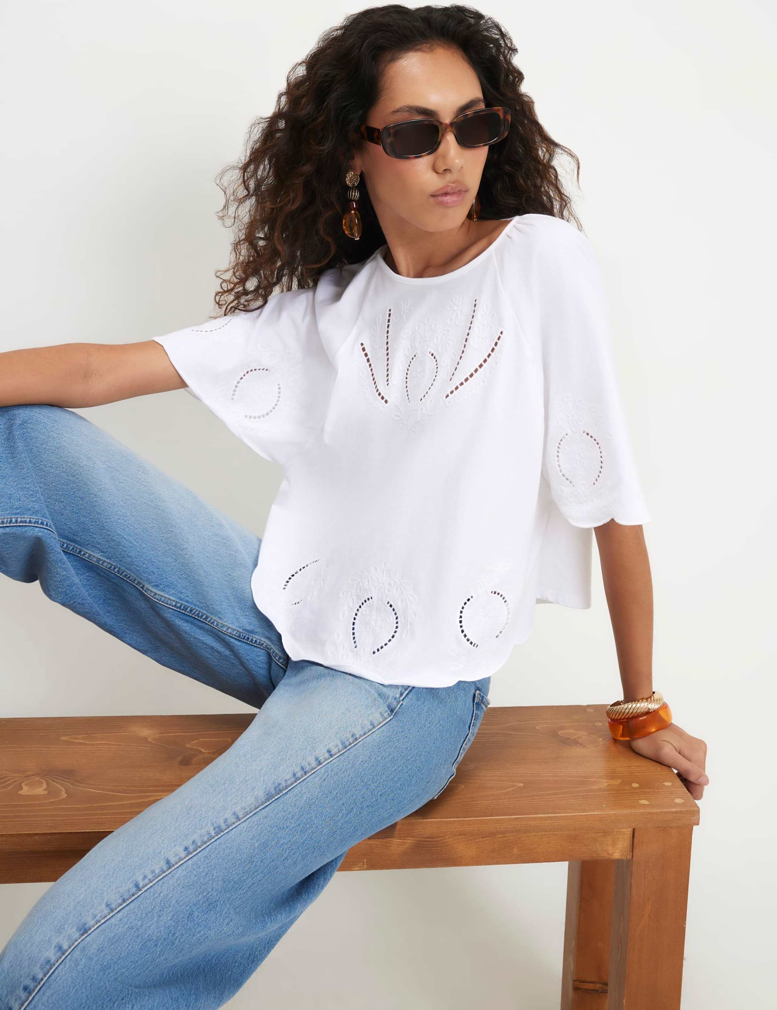 Embroidered Angel Sleeve T-Shirt 4 of 6