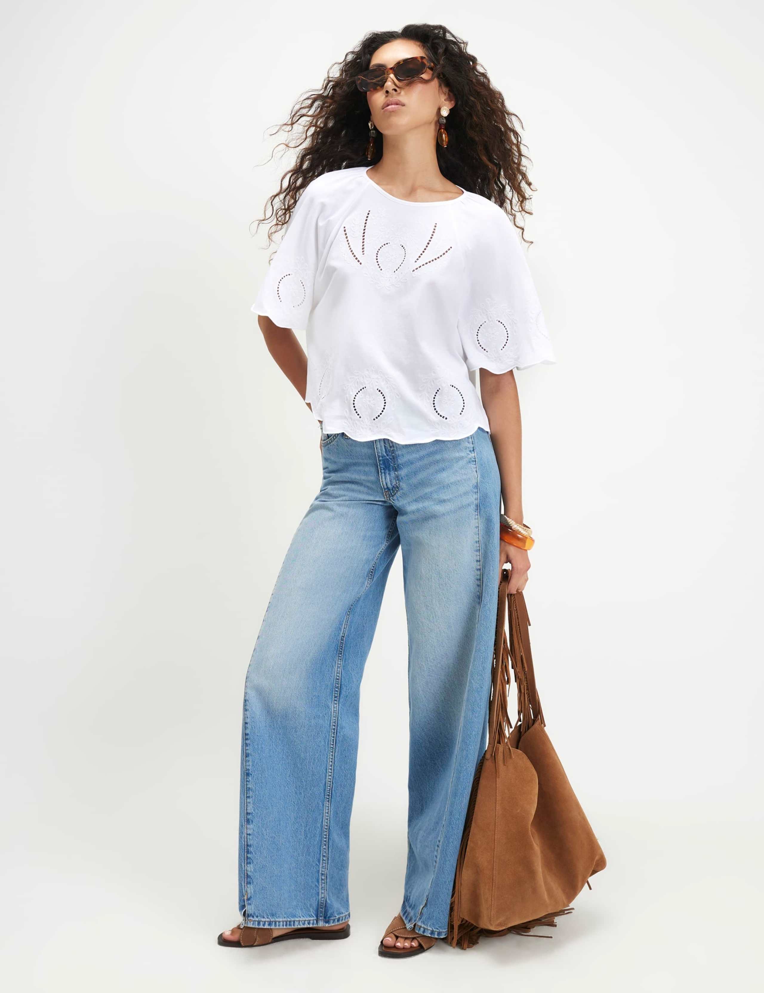 Embroidered Angel Sleeve T-Shirt 5 of 6