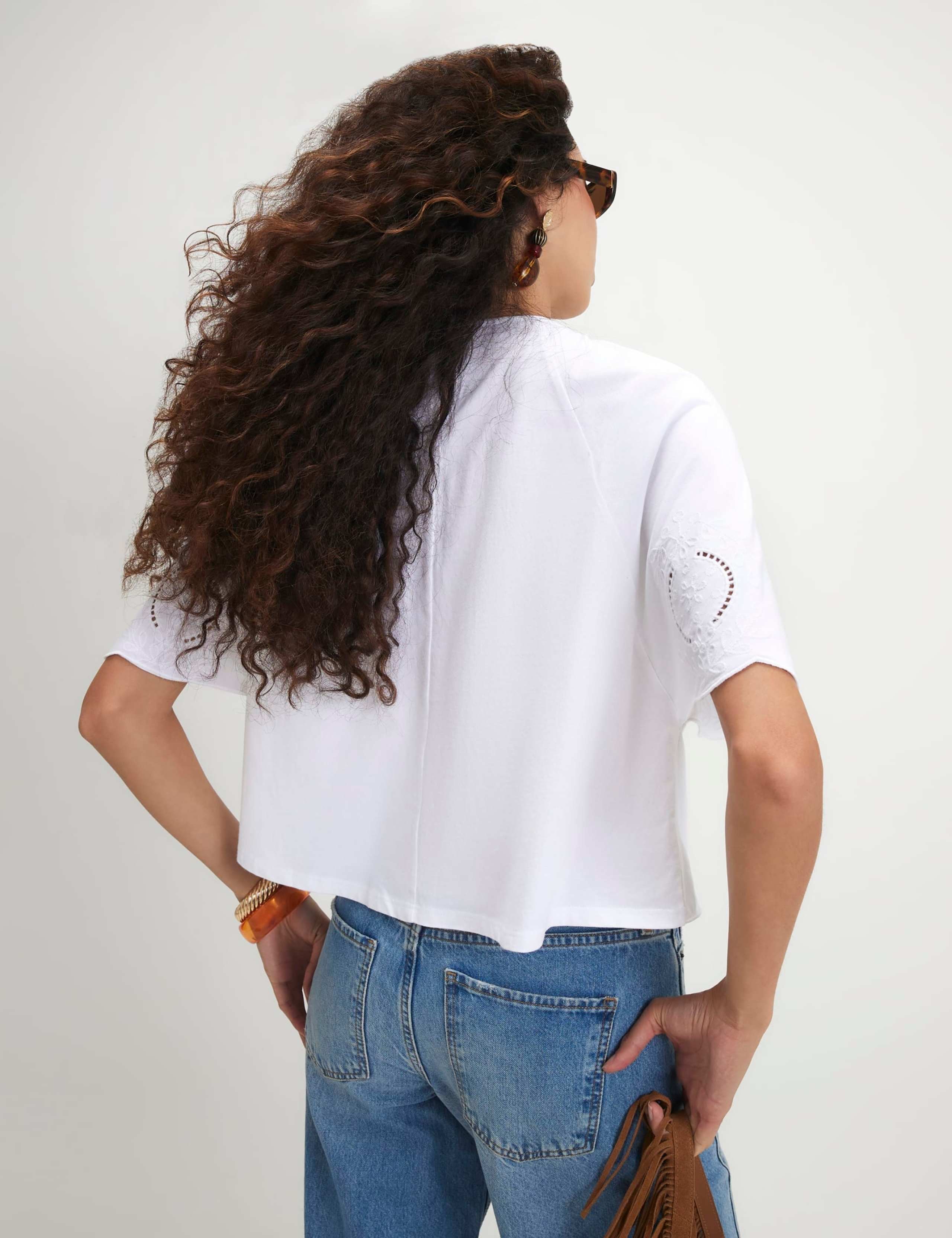 Embroidered Angel Sleeve T-Shirt 6 of 6