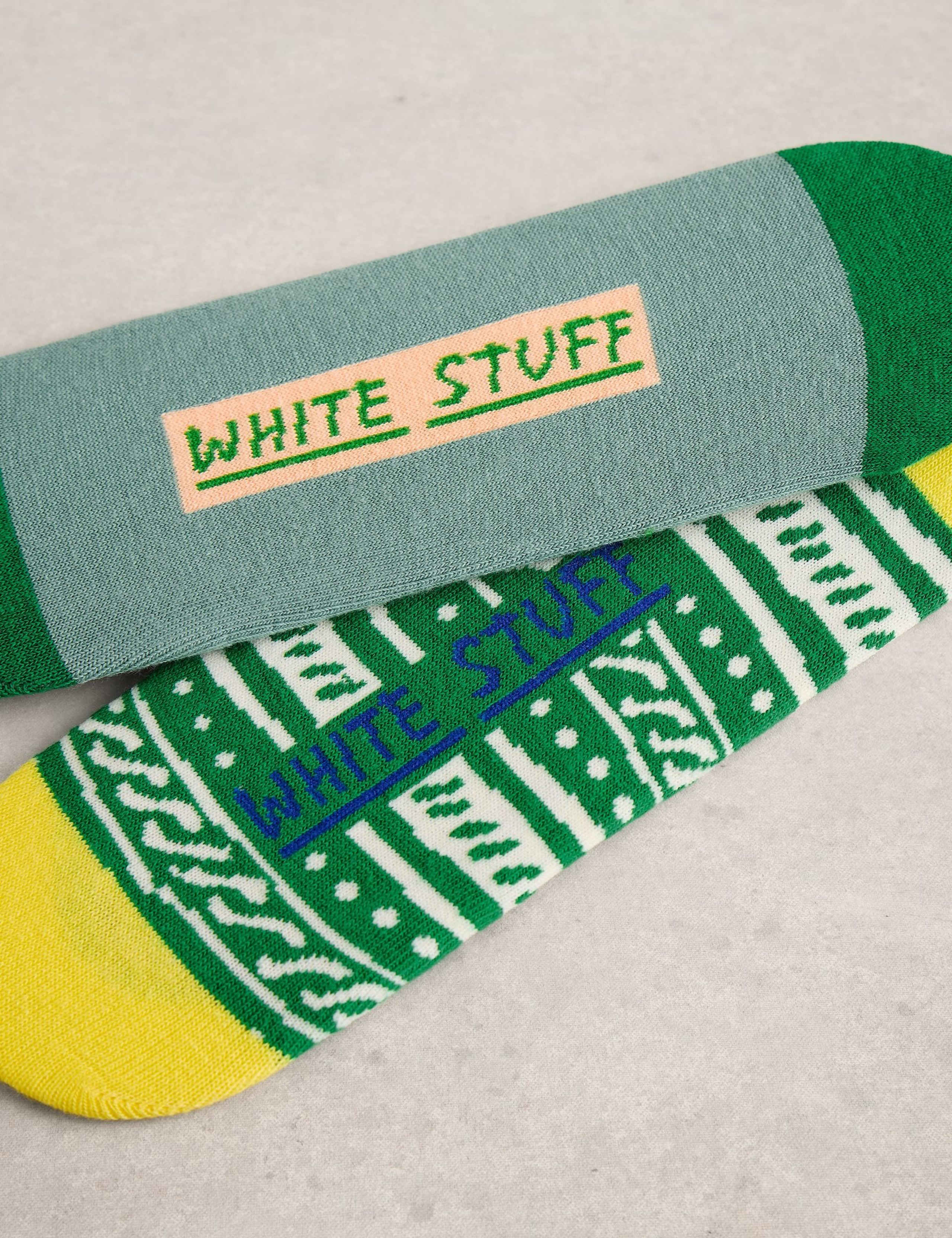 2 Pack Cotton Rich Patterned Footsies 2 of 2