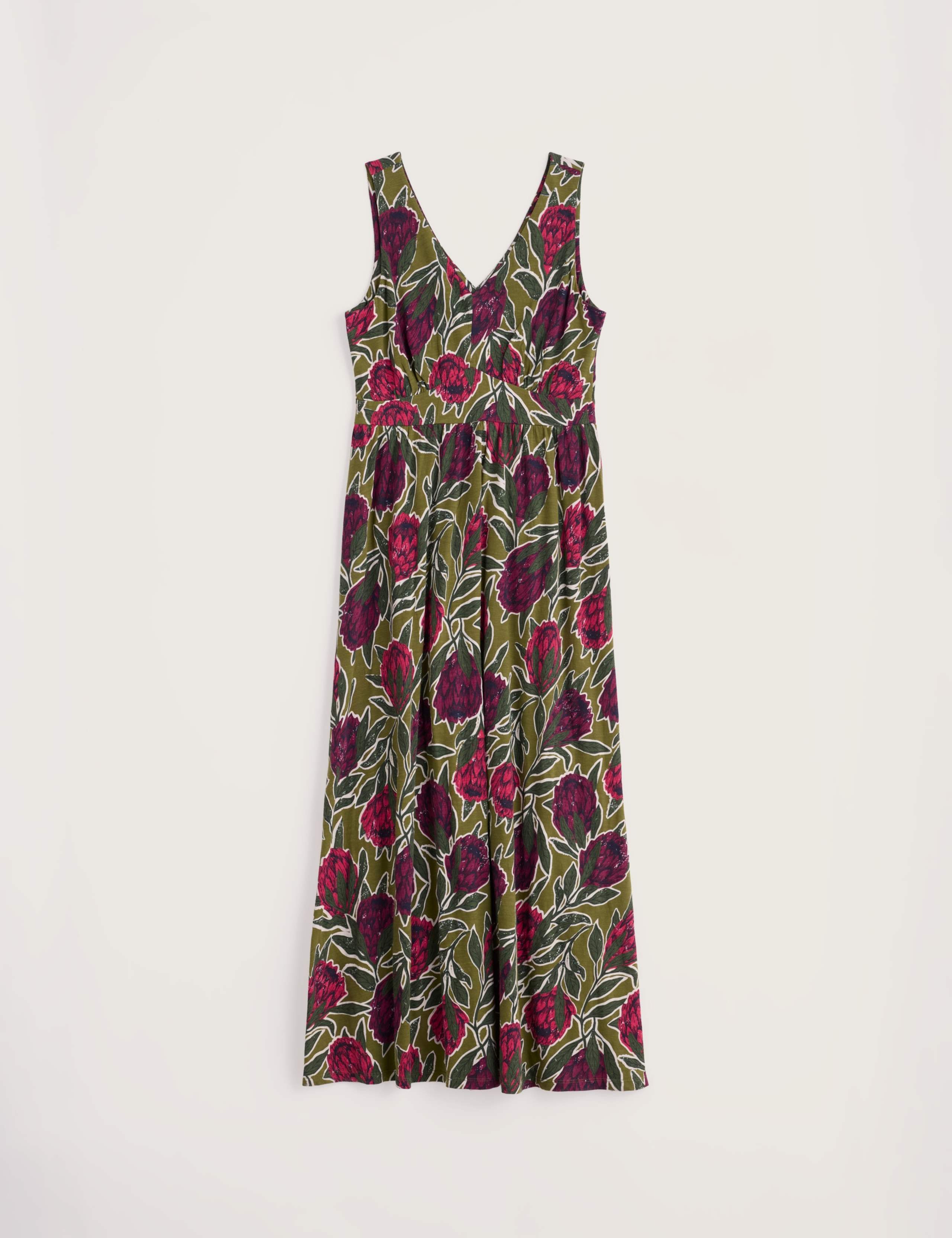 Pure Cotton Floral V-Neck Midaxi Smock Dress 2 of 5