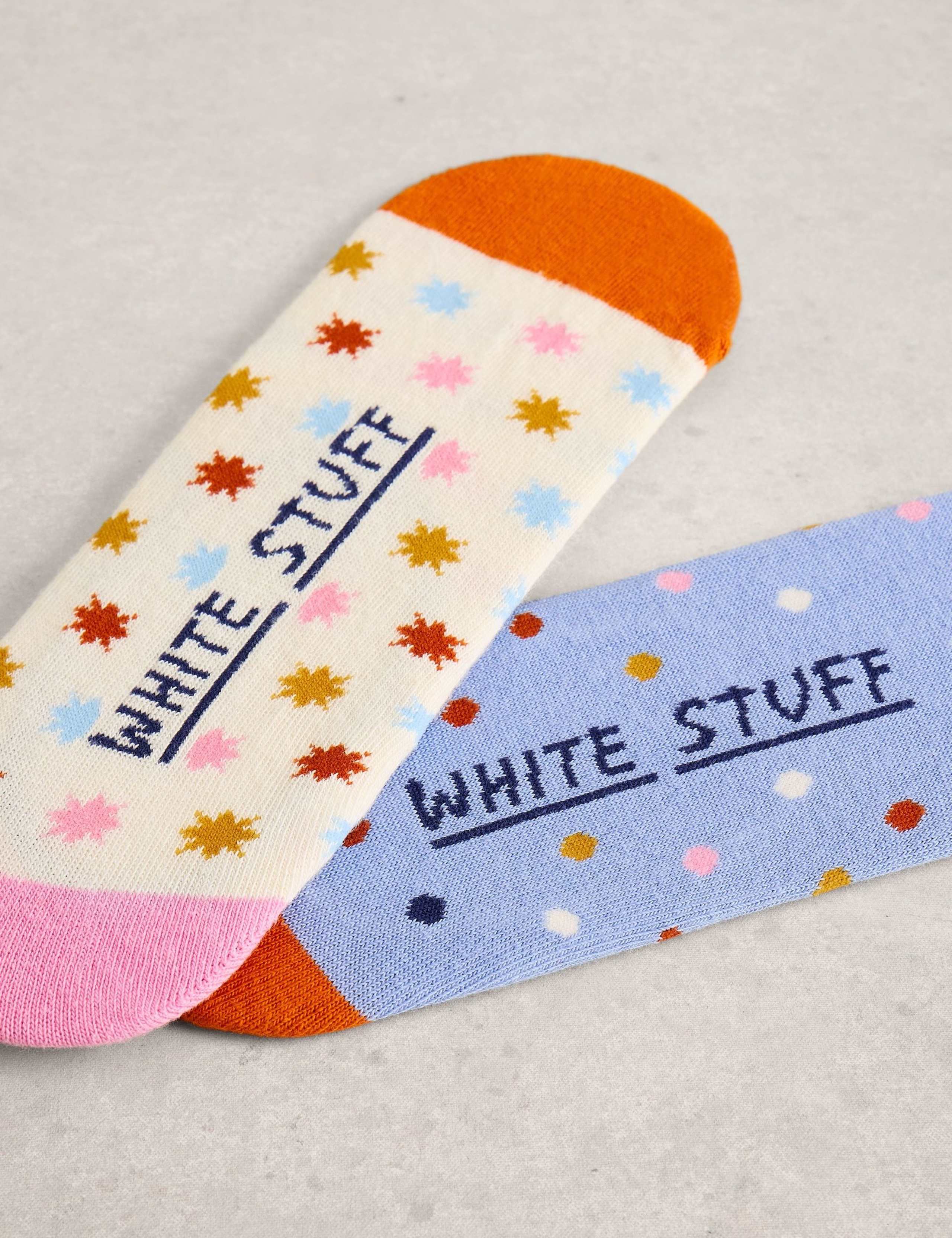 2 Pack Cotton Rich Patterned Footsies 2 of 2