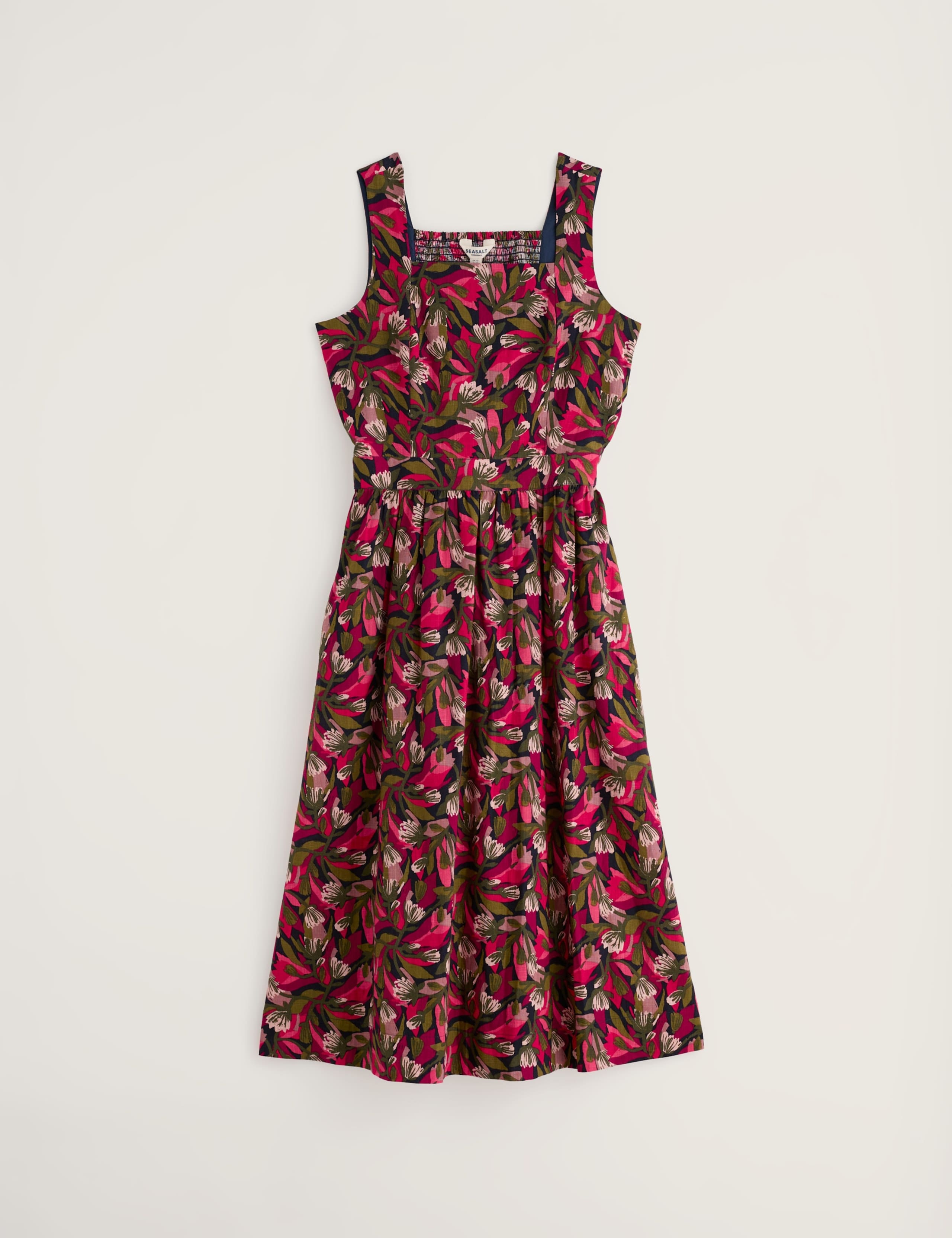 Pure Cotton Floral Midi Skater Dress 2 of 5