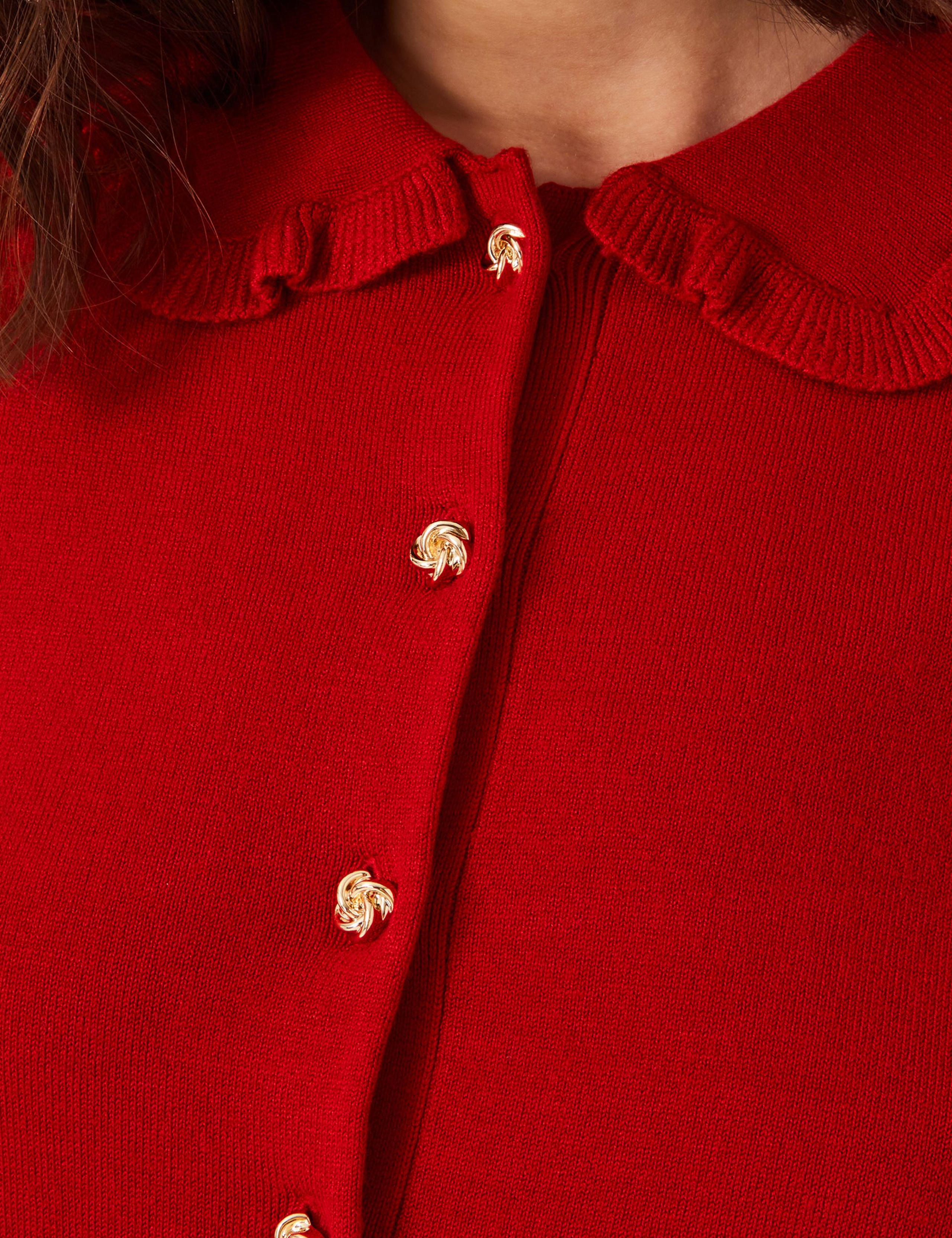Collared Frill Detail Cardigan 3 of 4