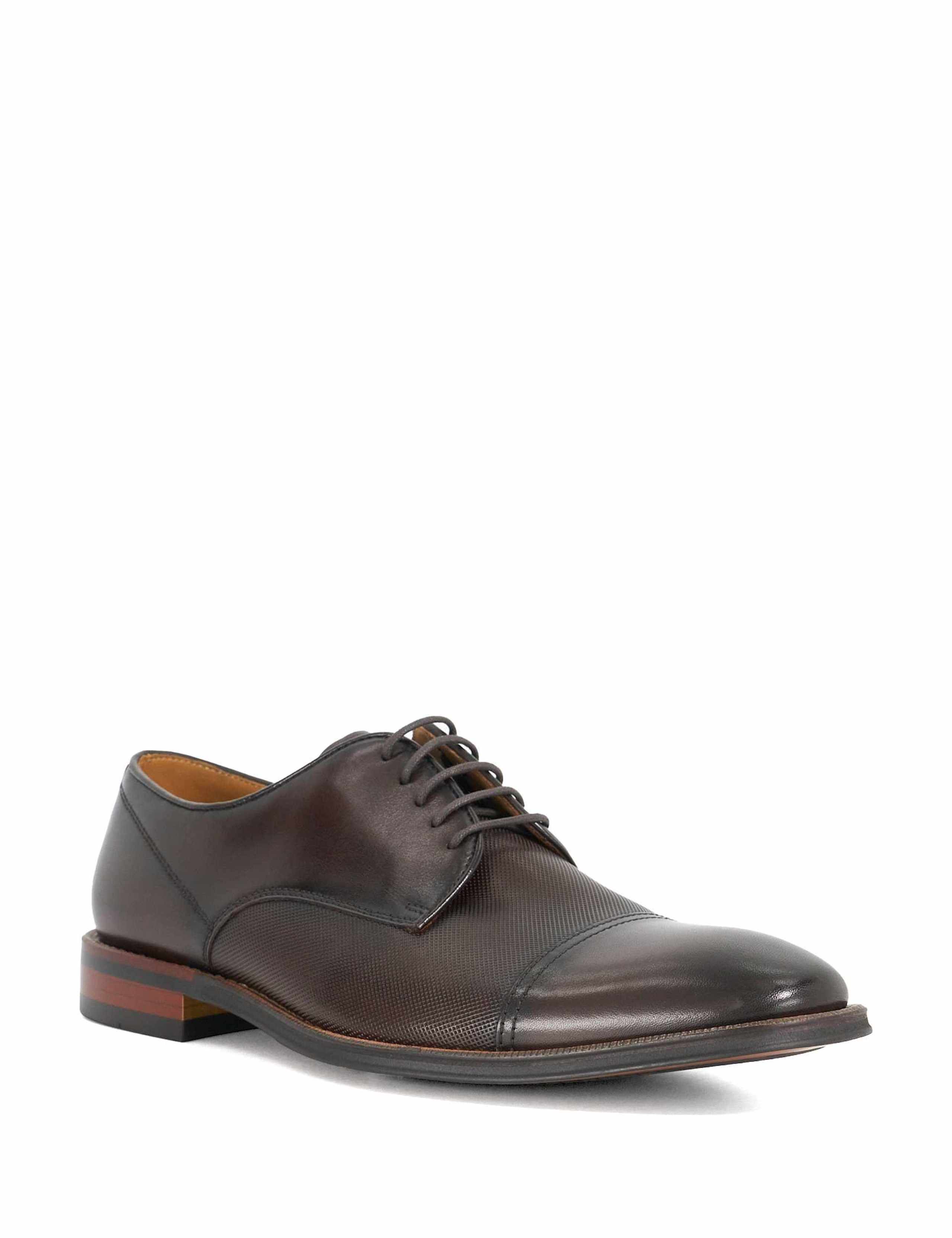 Leather Embossed Detail Derby Shoes 3 of 5