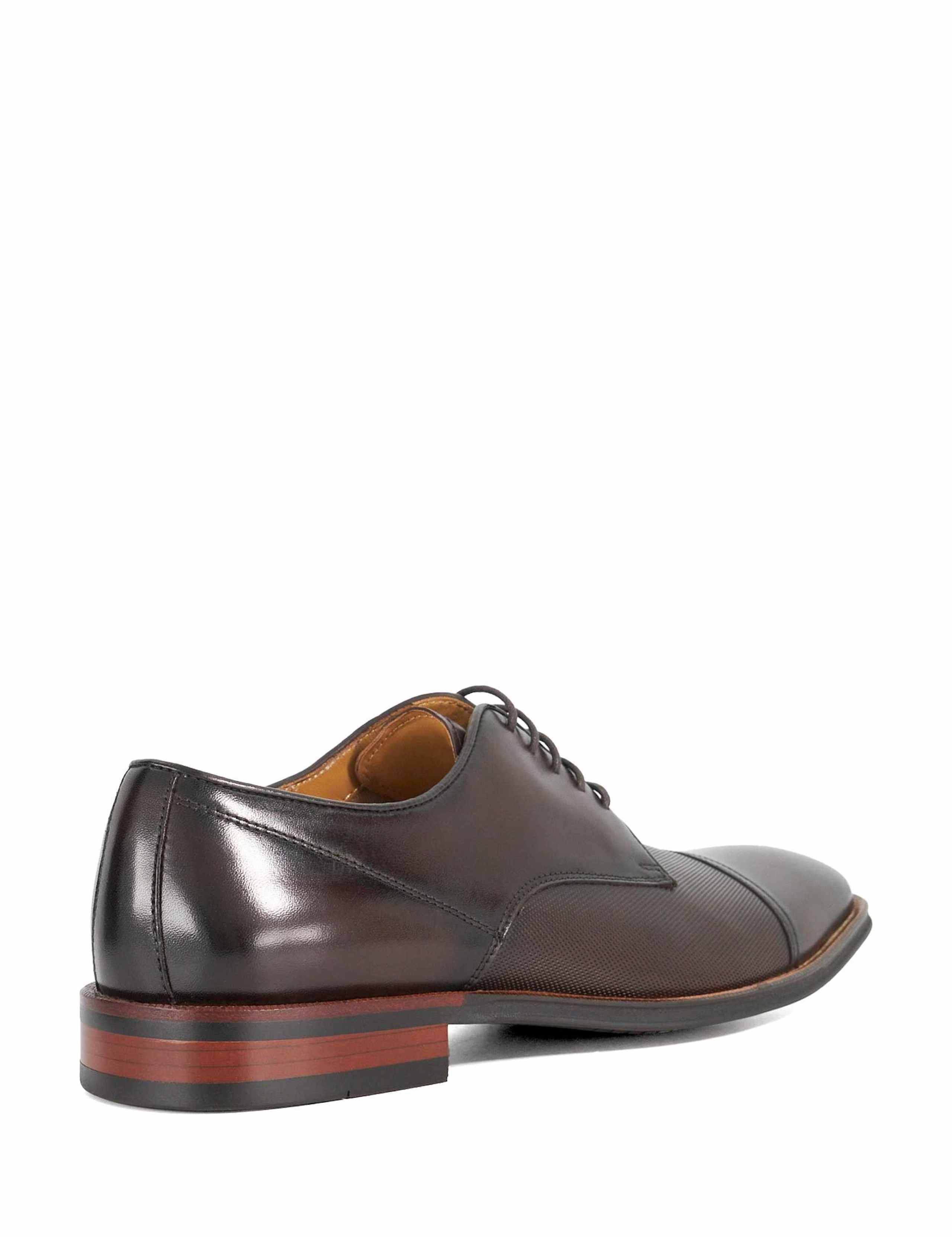 Leather Embossed Detail Derby Shoes 4 of 5