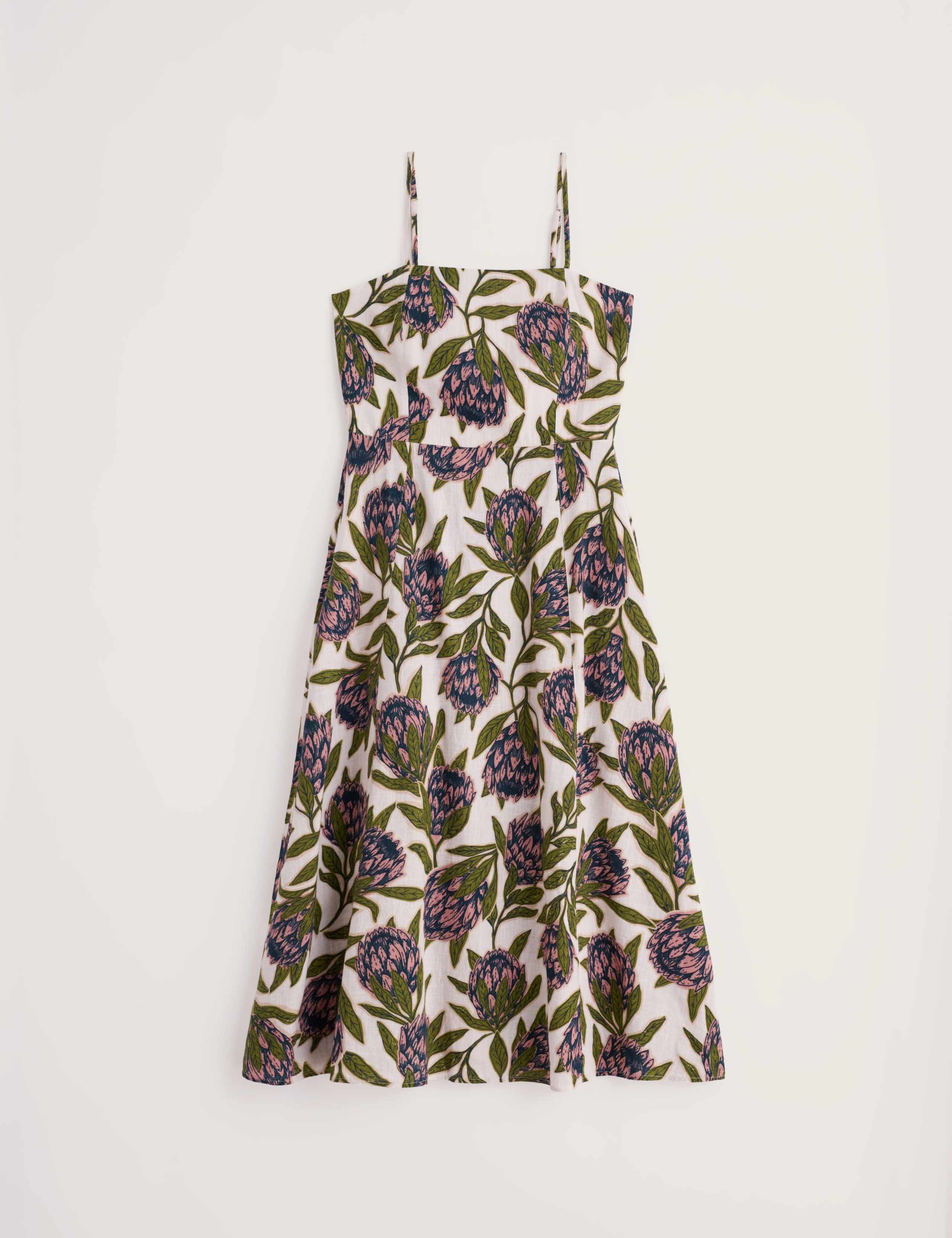 Pure Cotton Floral Bandeau Midi Dress 2 of 4