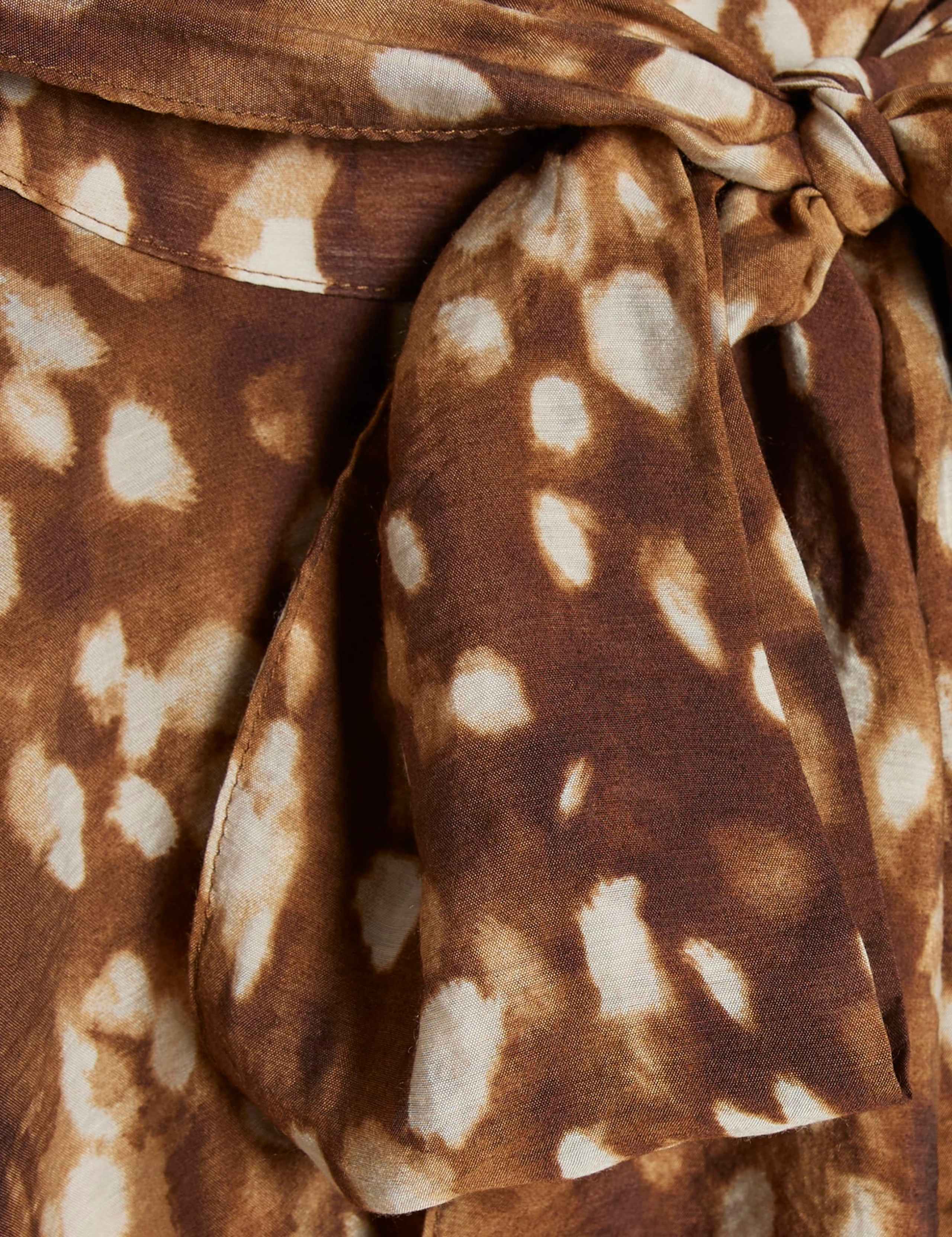 Deer Print Tie Neck Blouse 5 of 6